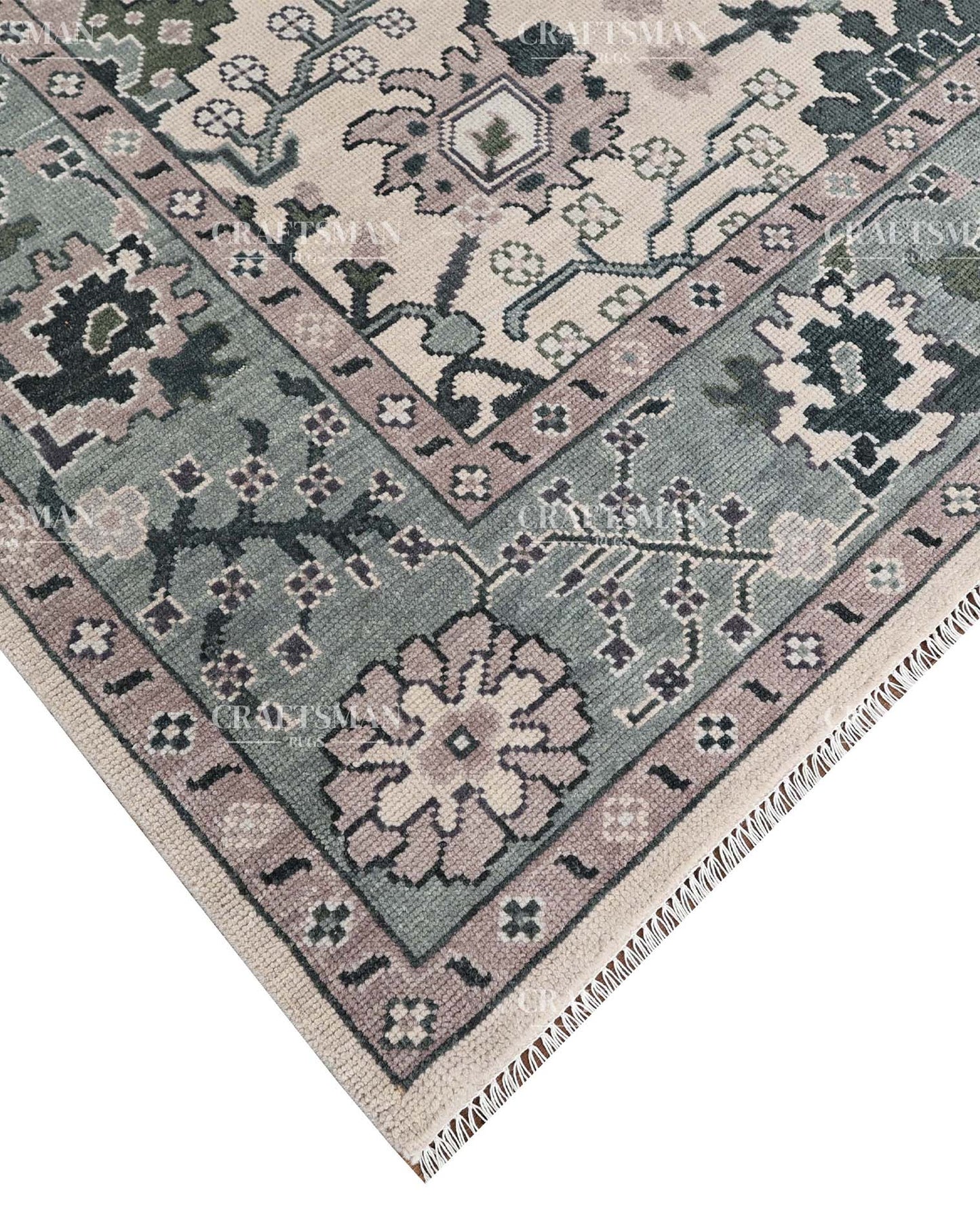 Knossa Wool Hand-Knotted Oushak-Inspired Rug