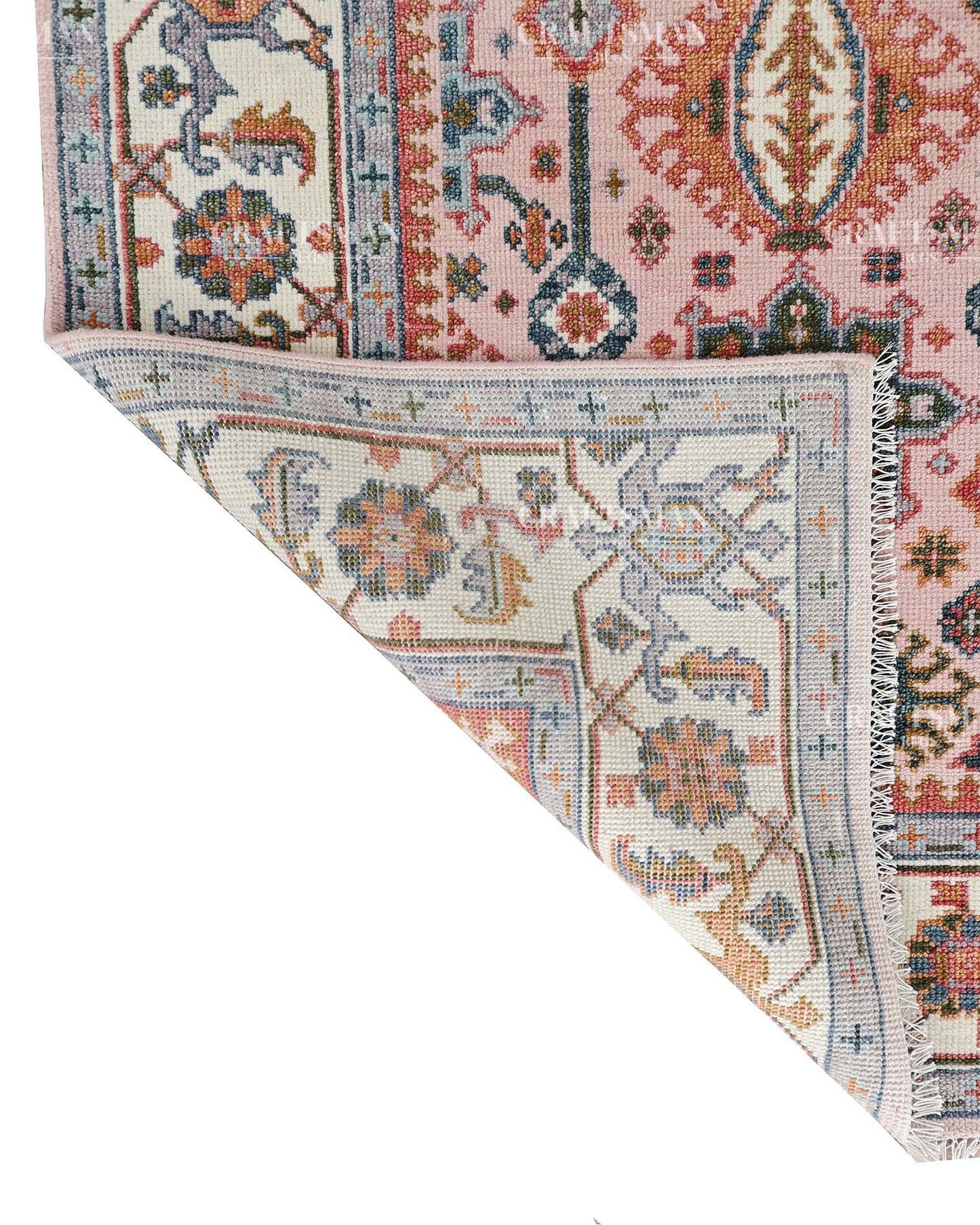Twyra Wool Hand-Knotted Oushak-Inspired Rug