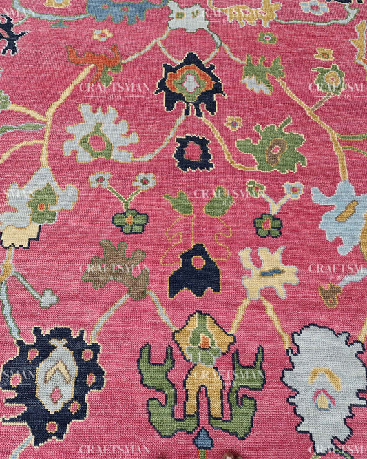 Yarna Wool Hand-Knotted Oushak-Inspired Rug