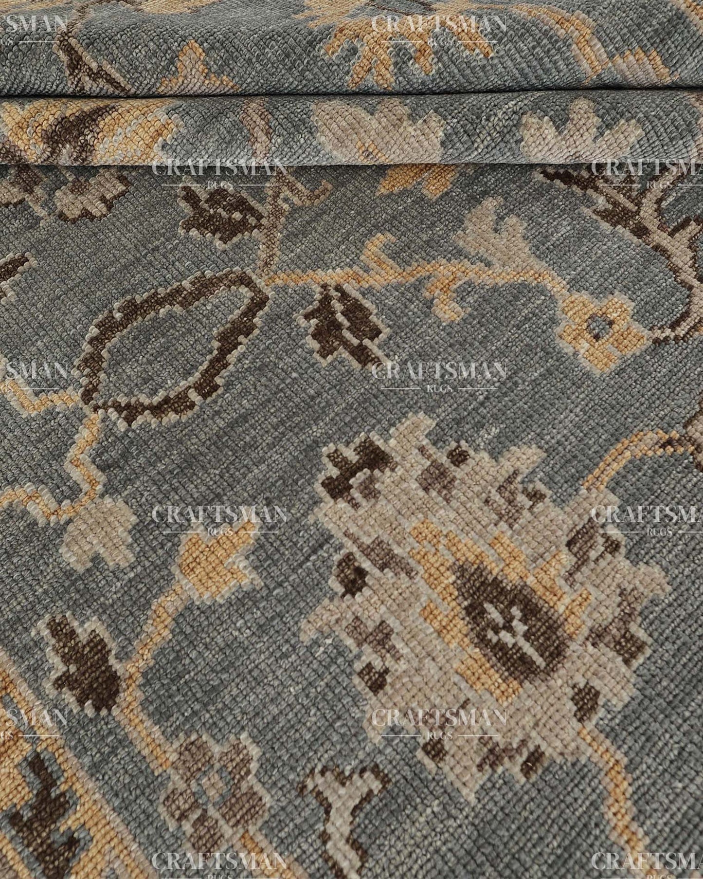 Spindra Wool Hand-Knotted Oushak-Inspired Rug