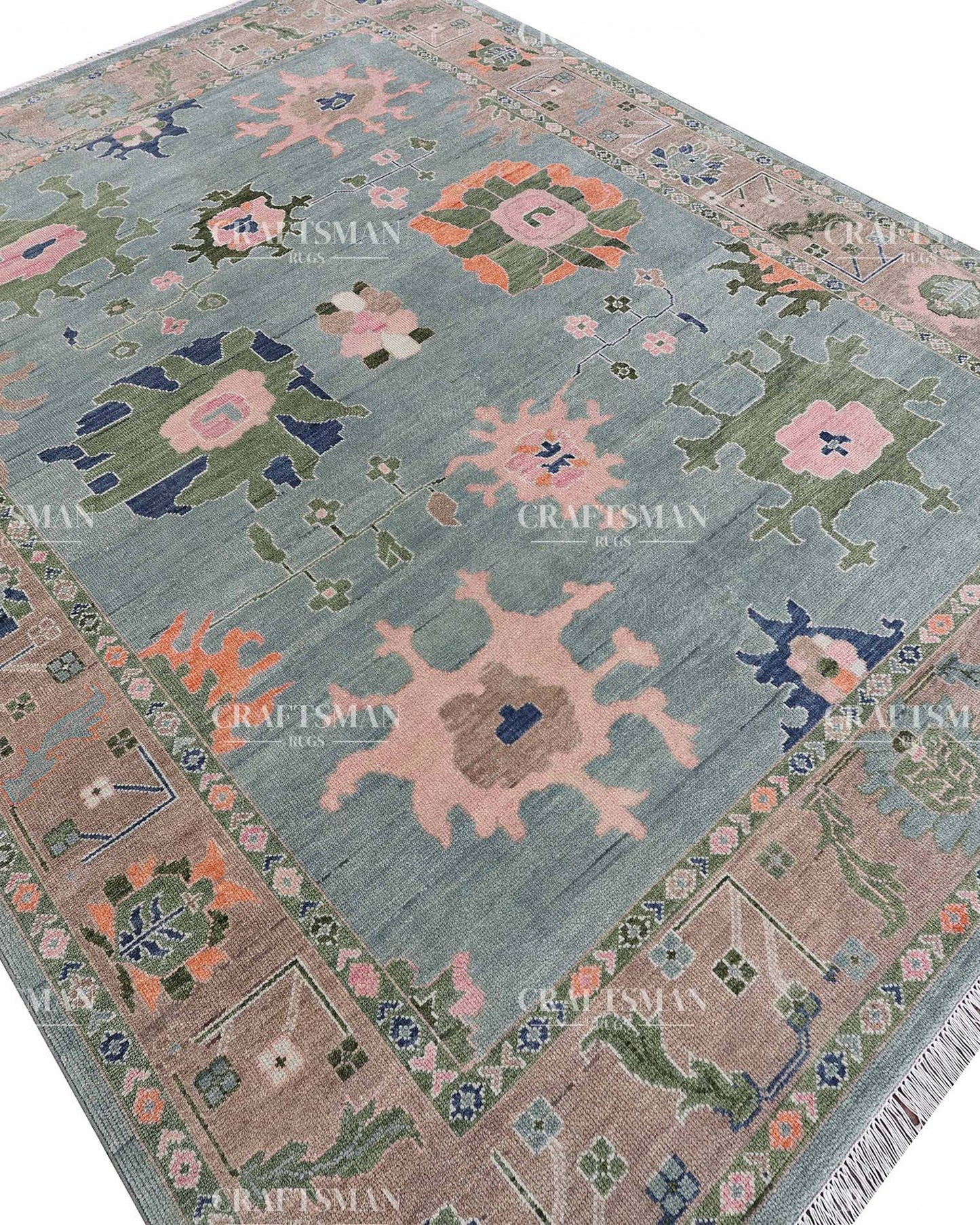 Aurea Wool Hand-Knotted Oushak-Inspired Rug