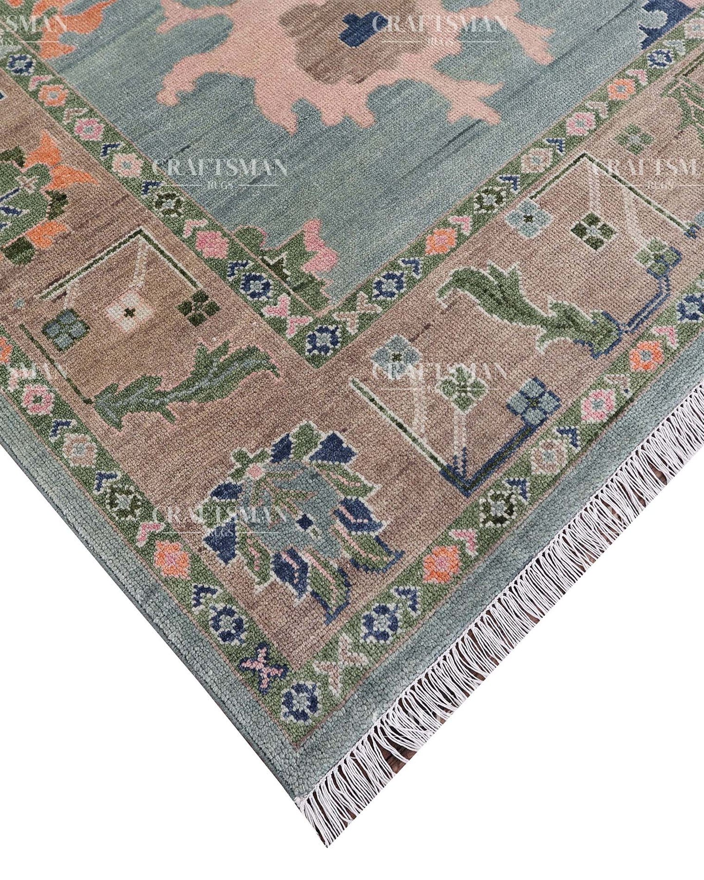 Aurea Wool Hand-Knotted Oushak-Inspired Rug