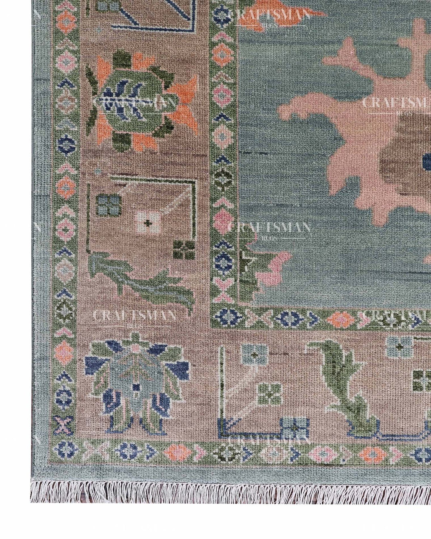 Aurea Wool Hand-Knotted Oushak-Inspired Rug