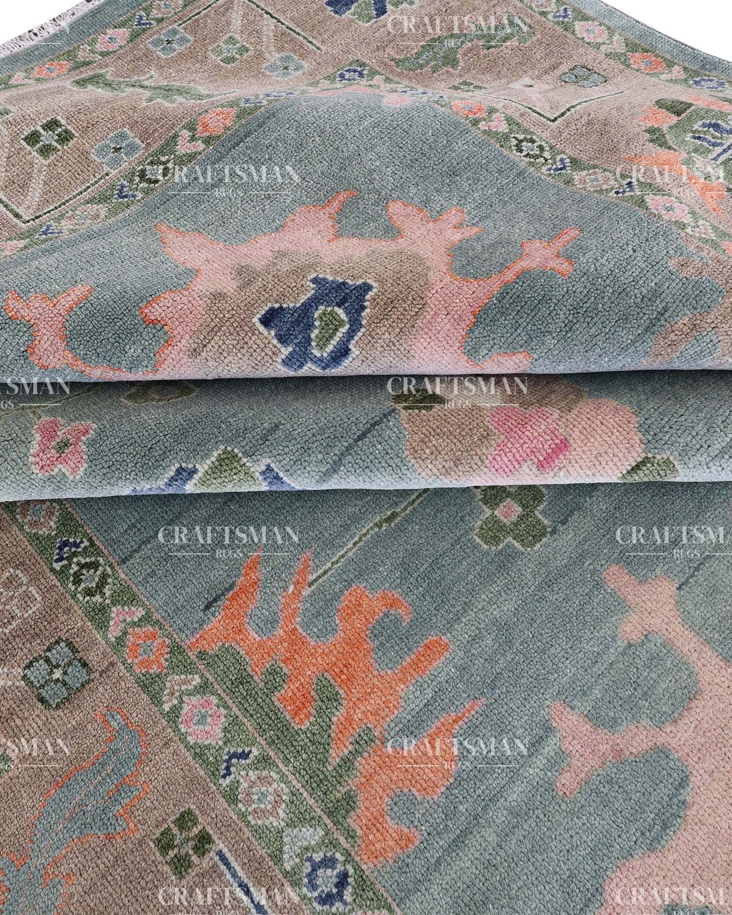 Aurea Wool Hand-Knotted Oushak-Inspired Rug