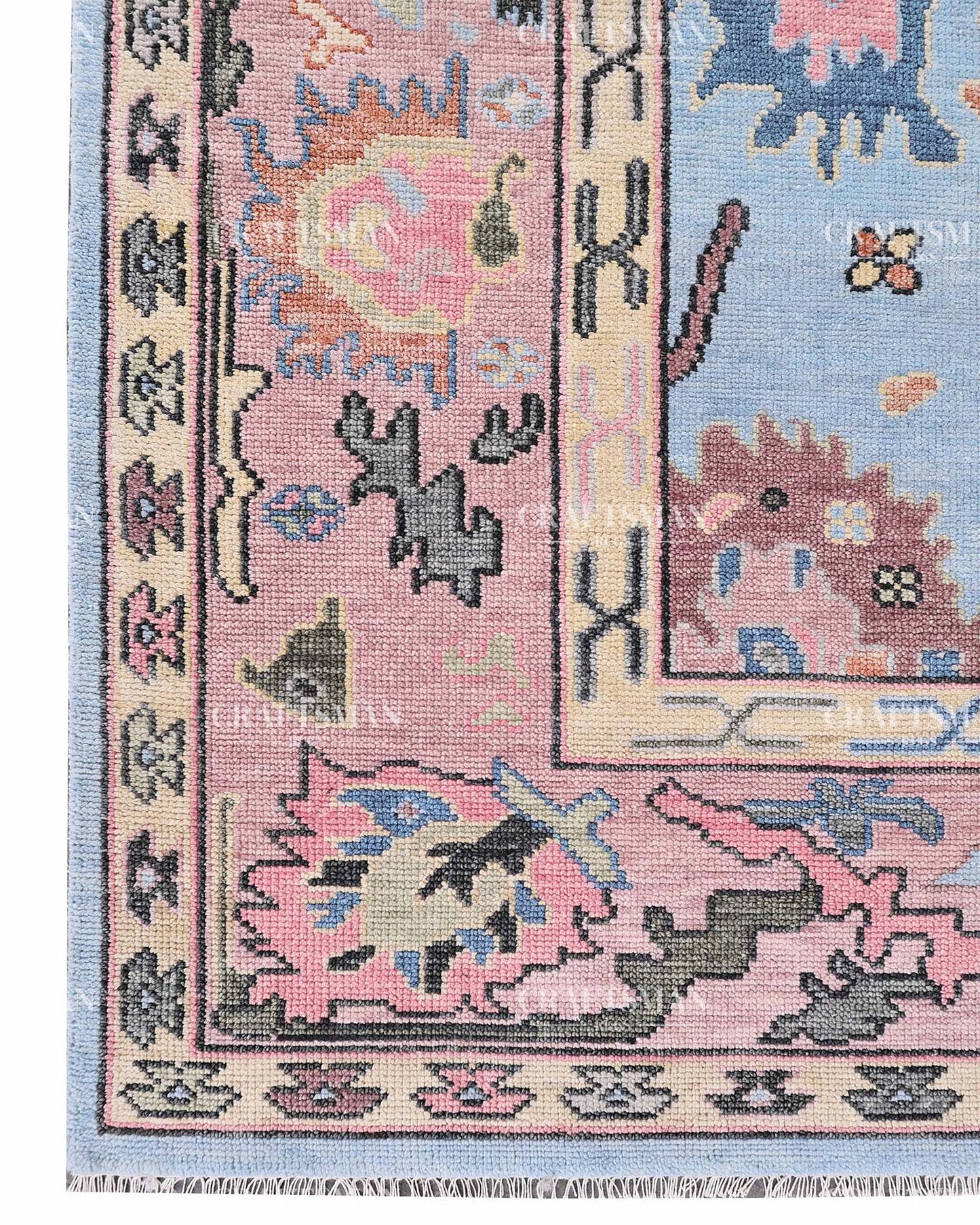 Eloria Wool Hand-Knotted Oushak-Inspired Rug