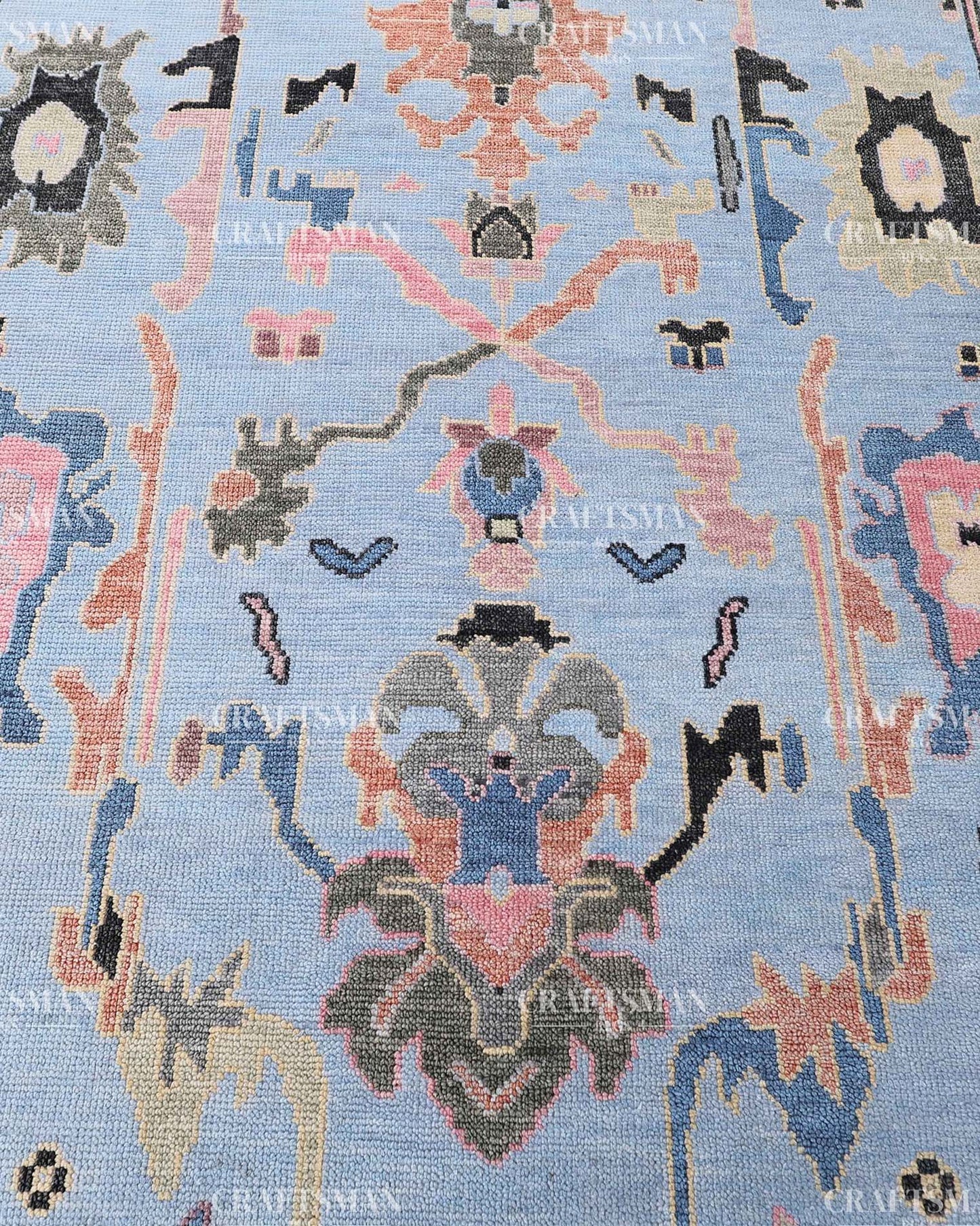 Eloria Wool Hand-Knotted Oushak-Inspired Rug