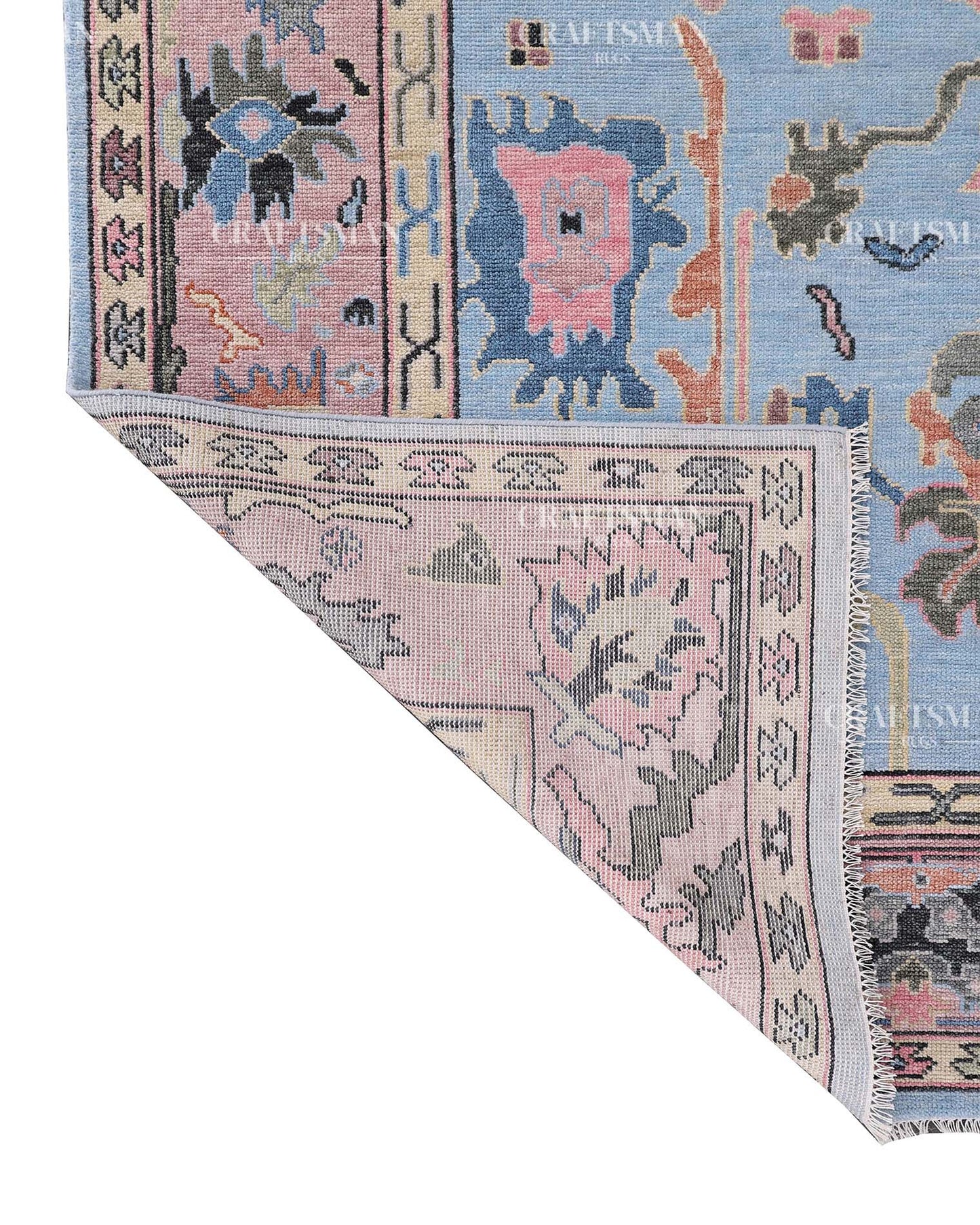 Eloria Wool Hand-Knotted Oushak-Inspired Rug