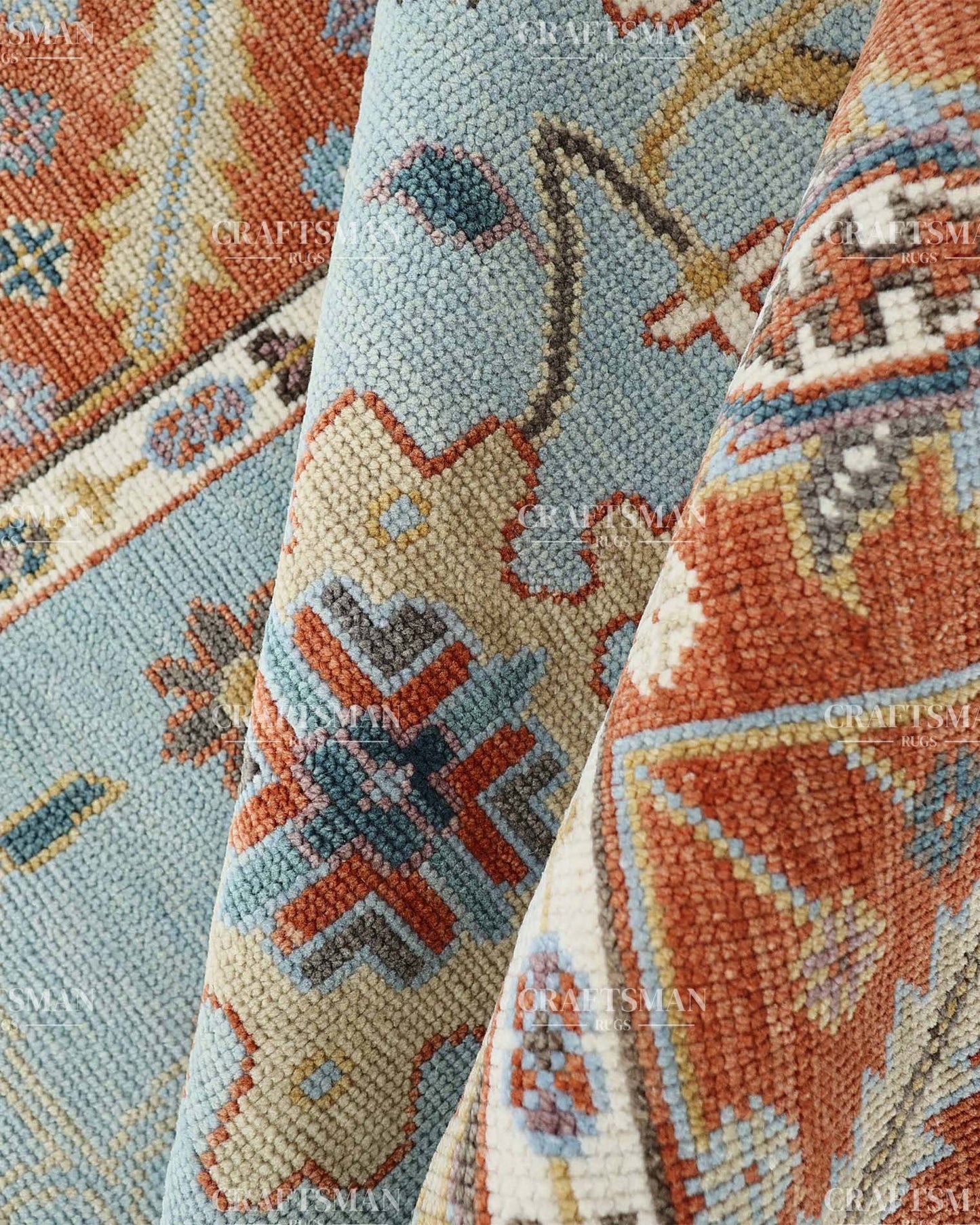 Thalora Wool Hand-Knotted Oushak-Inspired Rug