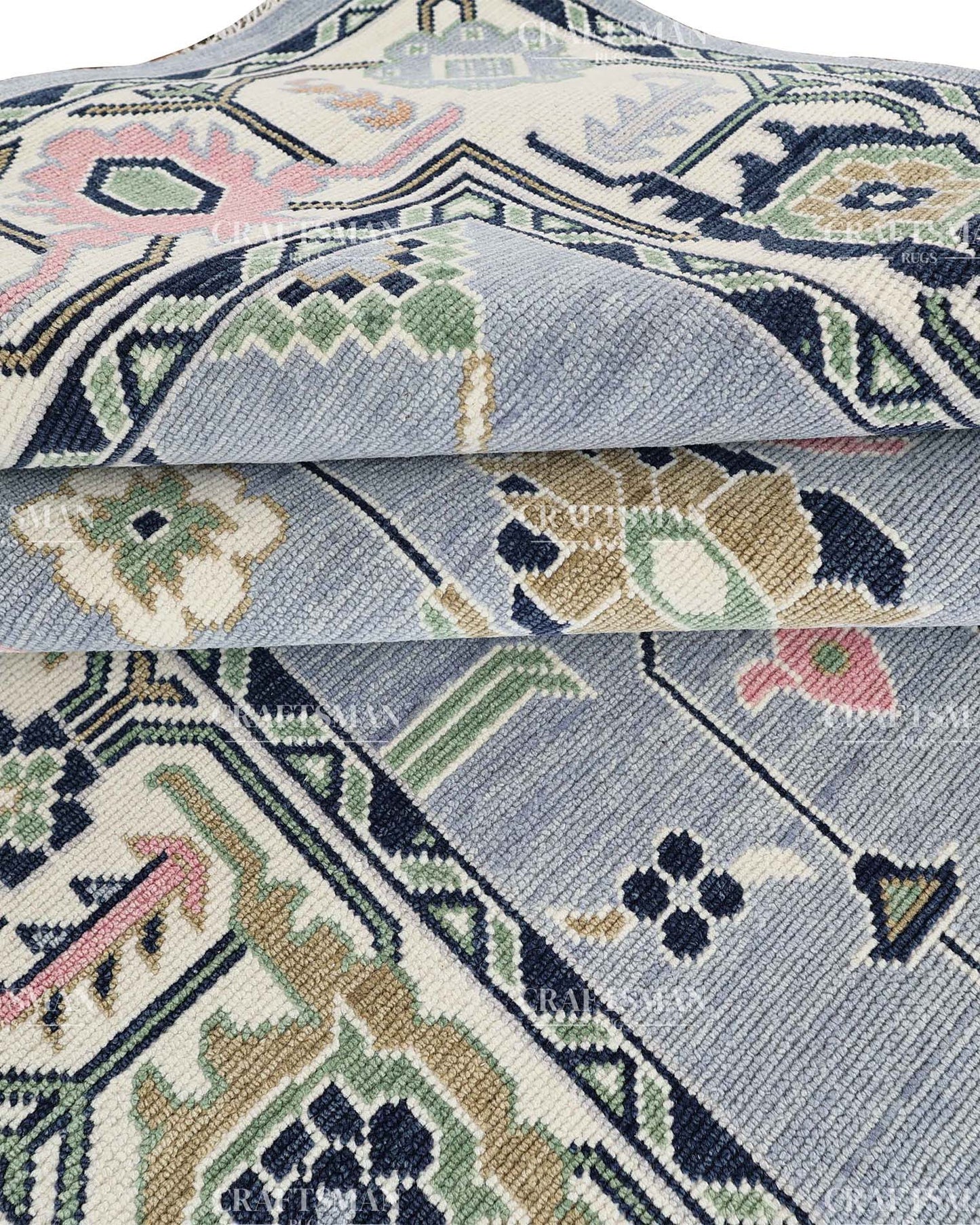 Orlena Wool Hand-Knotted Oushak-Inspired Rug