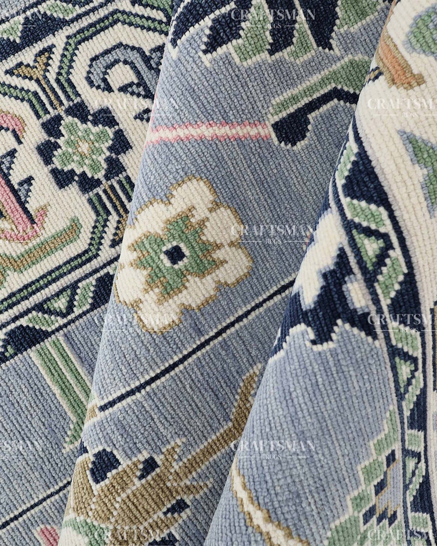 Orlena Wool Hand-Knotted Oushak-Inspired Rug