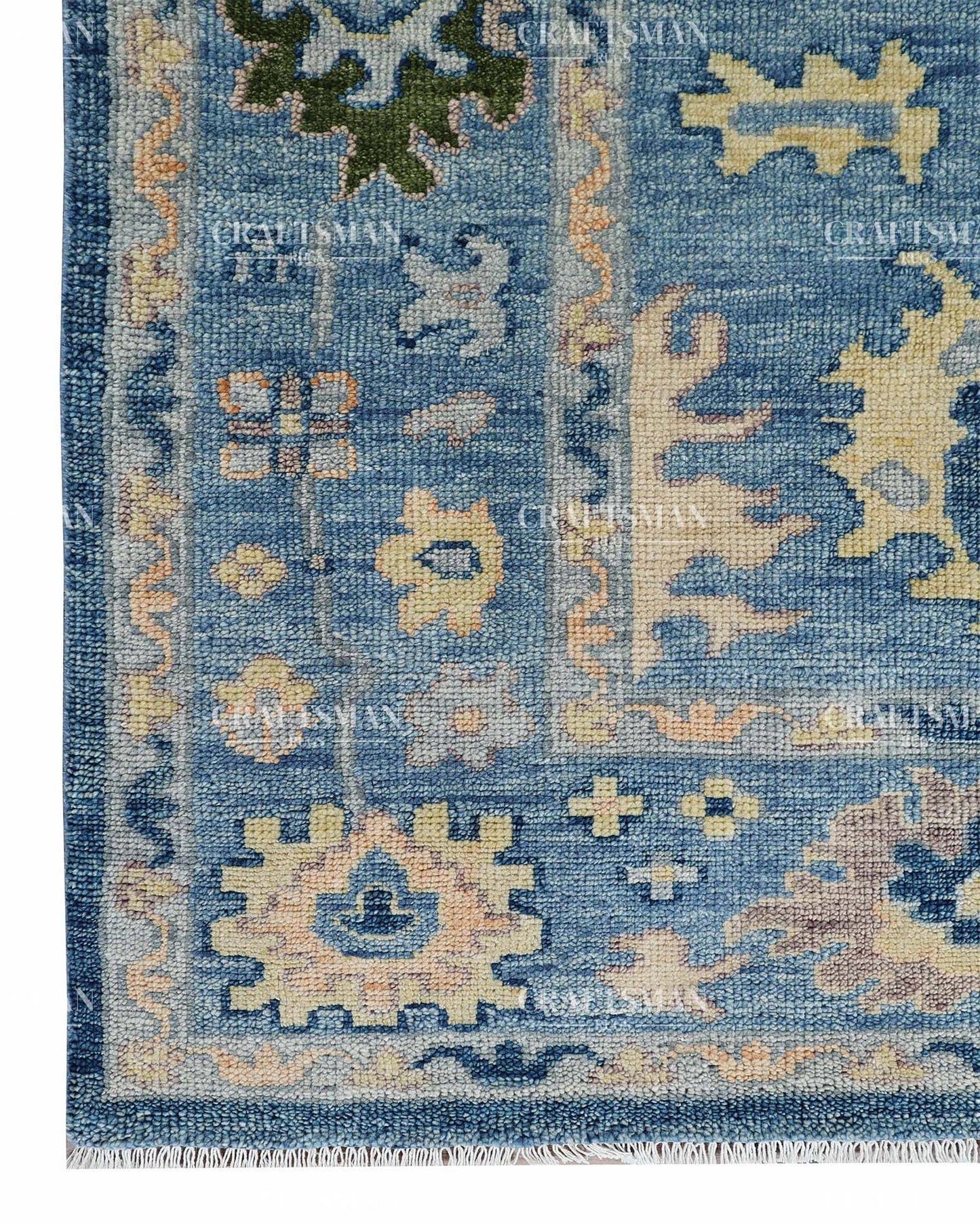 Mirava Wool Hand-Knotted Oushak-Inspired Rug