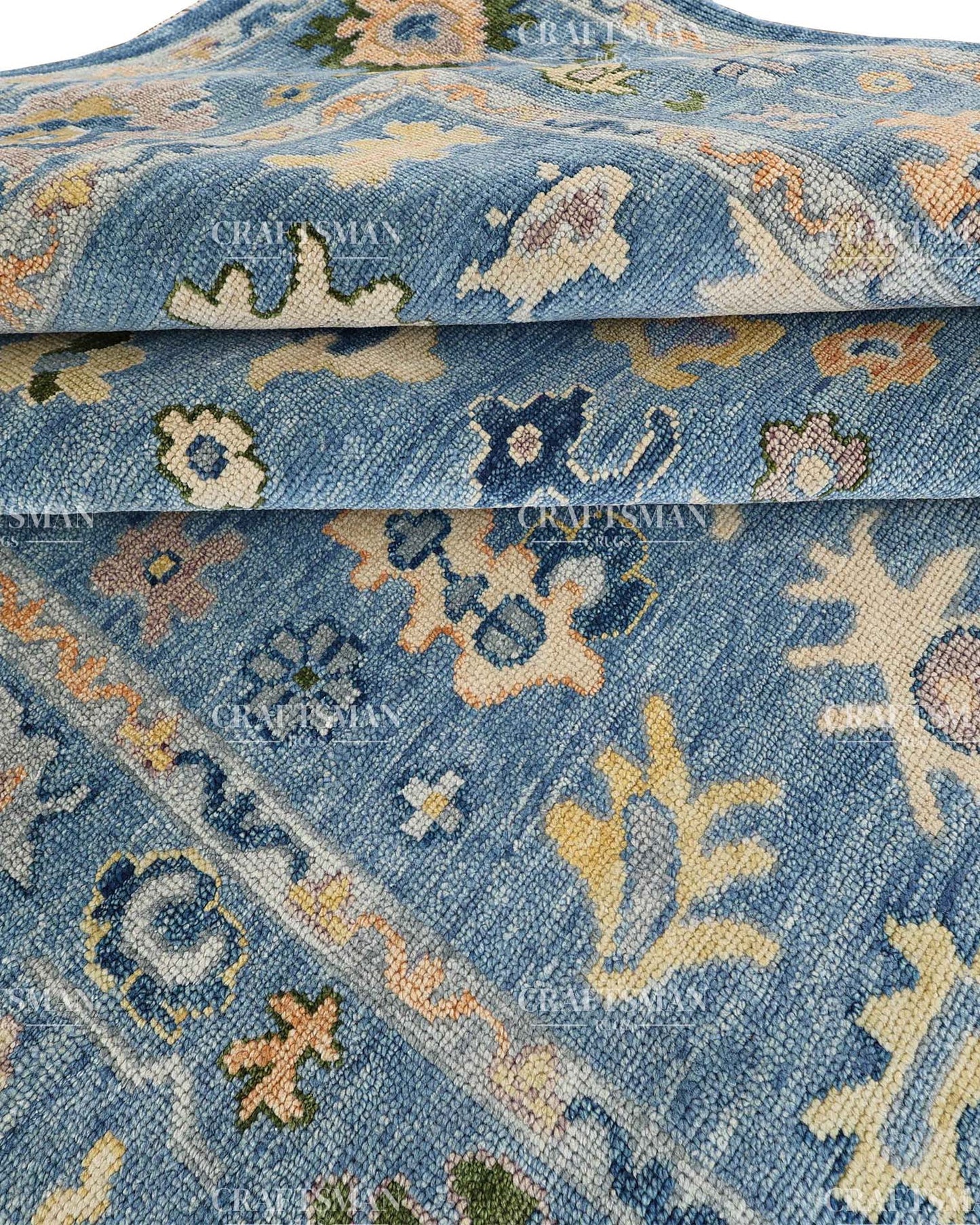 Mirava Wool Hand-Knotted Oushak-Inspired Rug