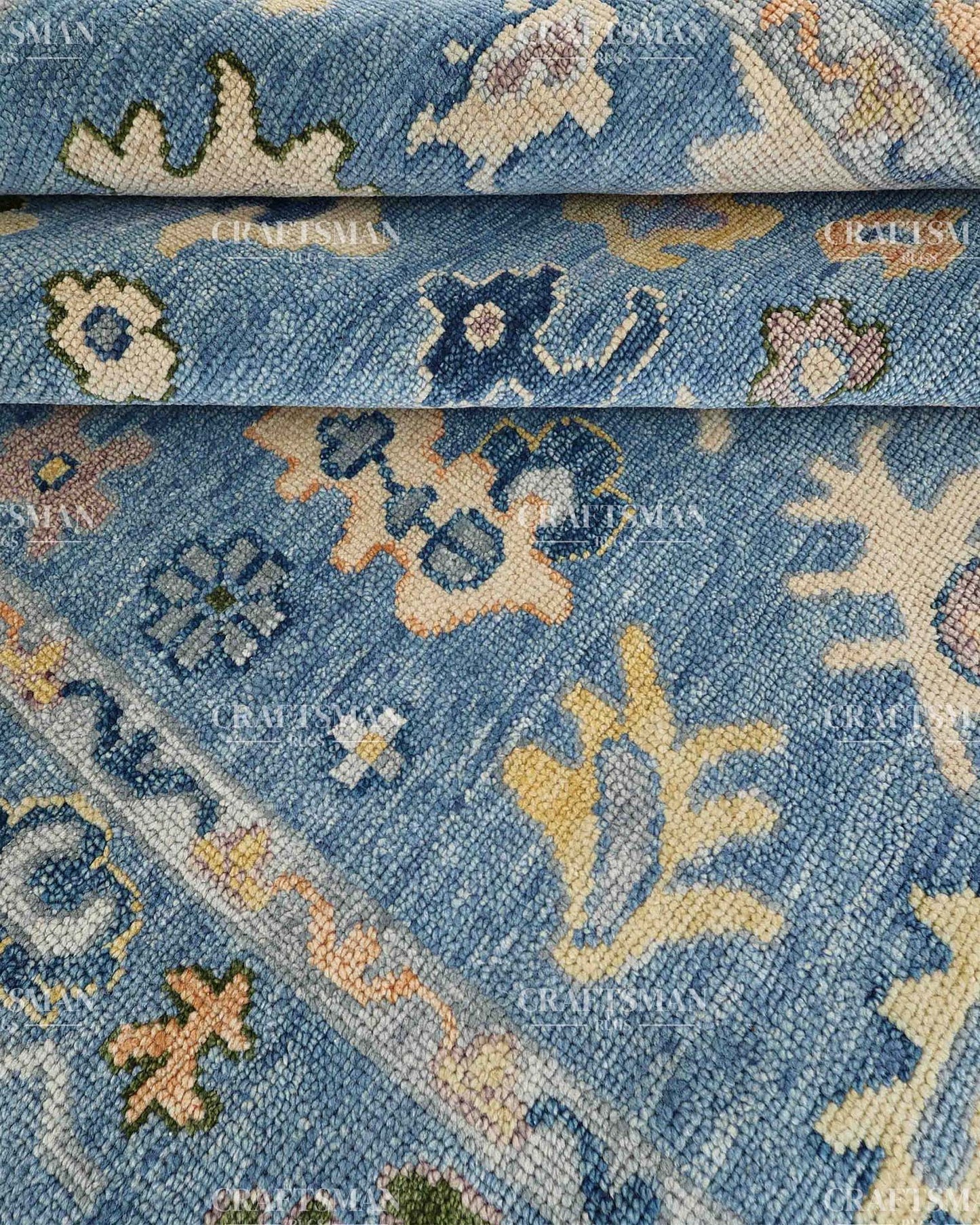 Mirava Wool Hand-Knotted Oushak-Inspired Rug