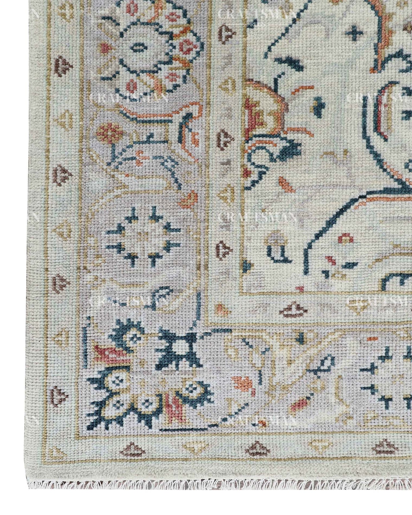 Carmina Wool Hand-Knotted Oushak-Inspired Rug