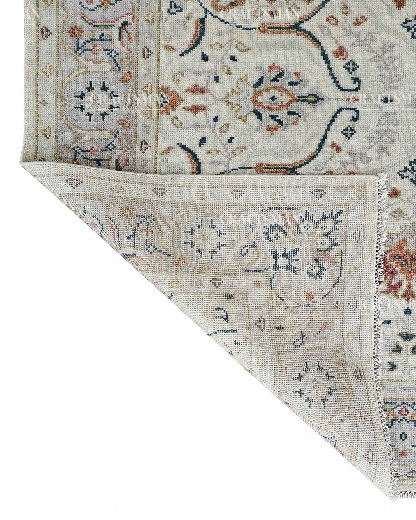 Carmina Wool Hand-Knotted Oushak-Inspired Rug