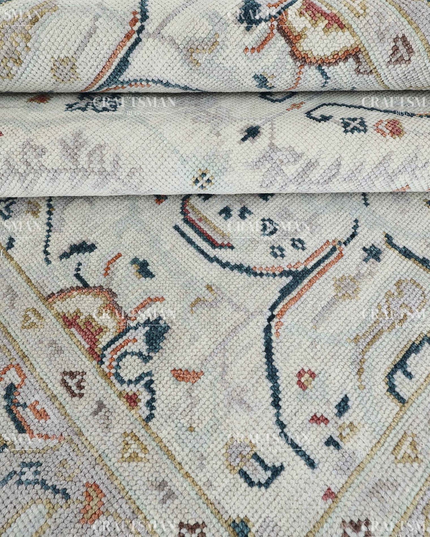 Carmina Wool Hand-Knotted Oushak-Inspired Rug