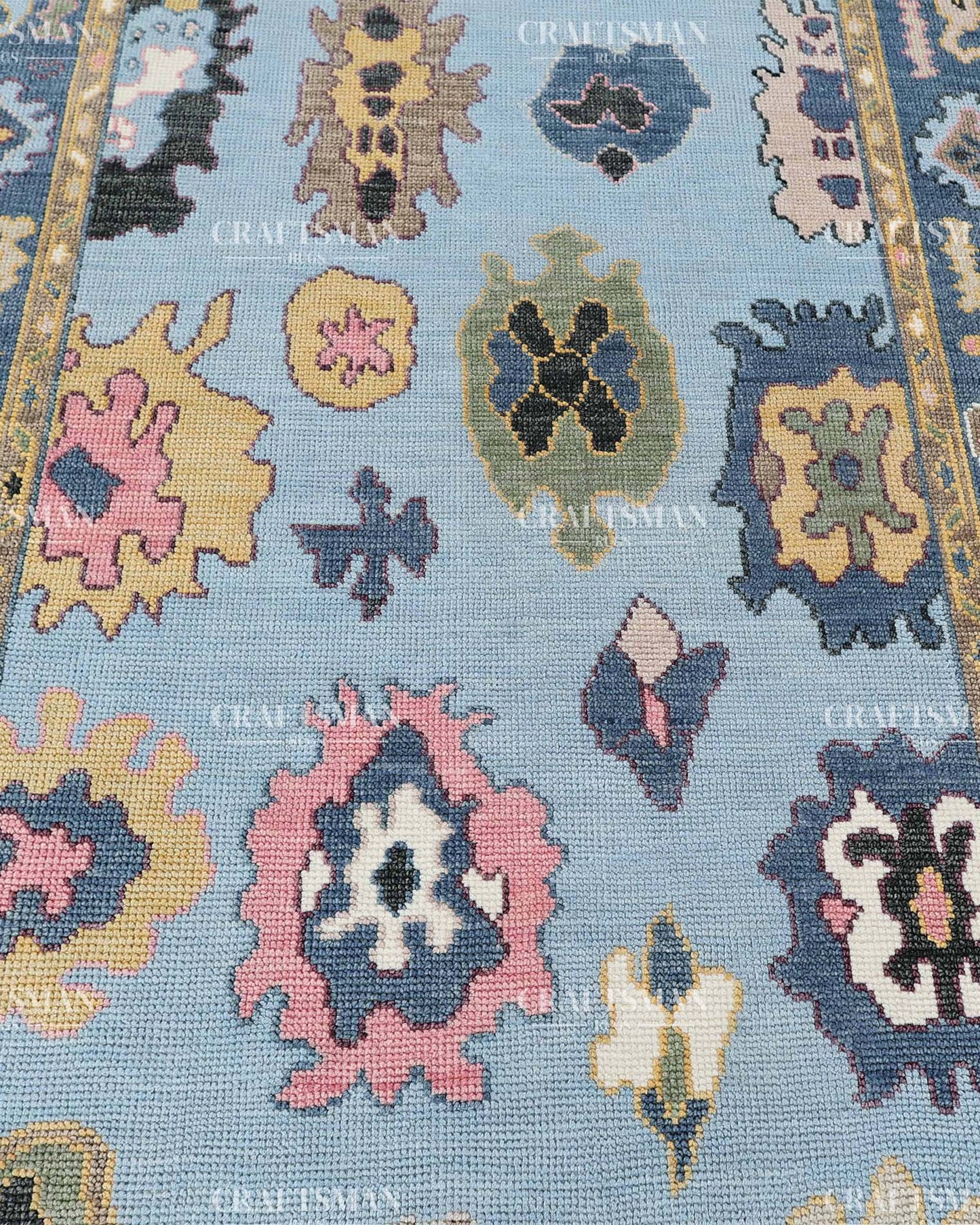 Solenne Wool Hand-Knotted Oushak-Inspired Rug