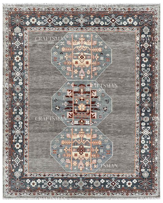 Veyra Wool Hand-Knotted Oushak-Inspired Rug