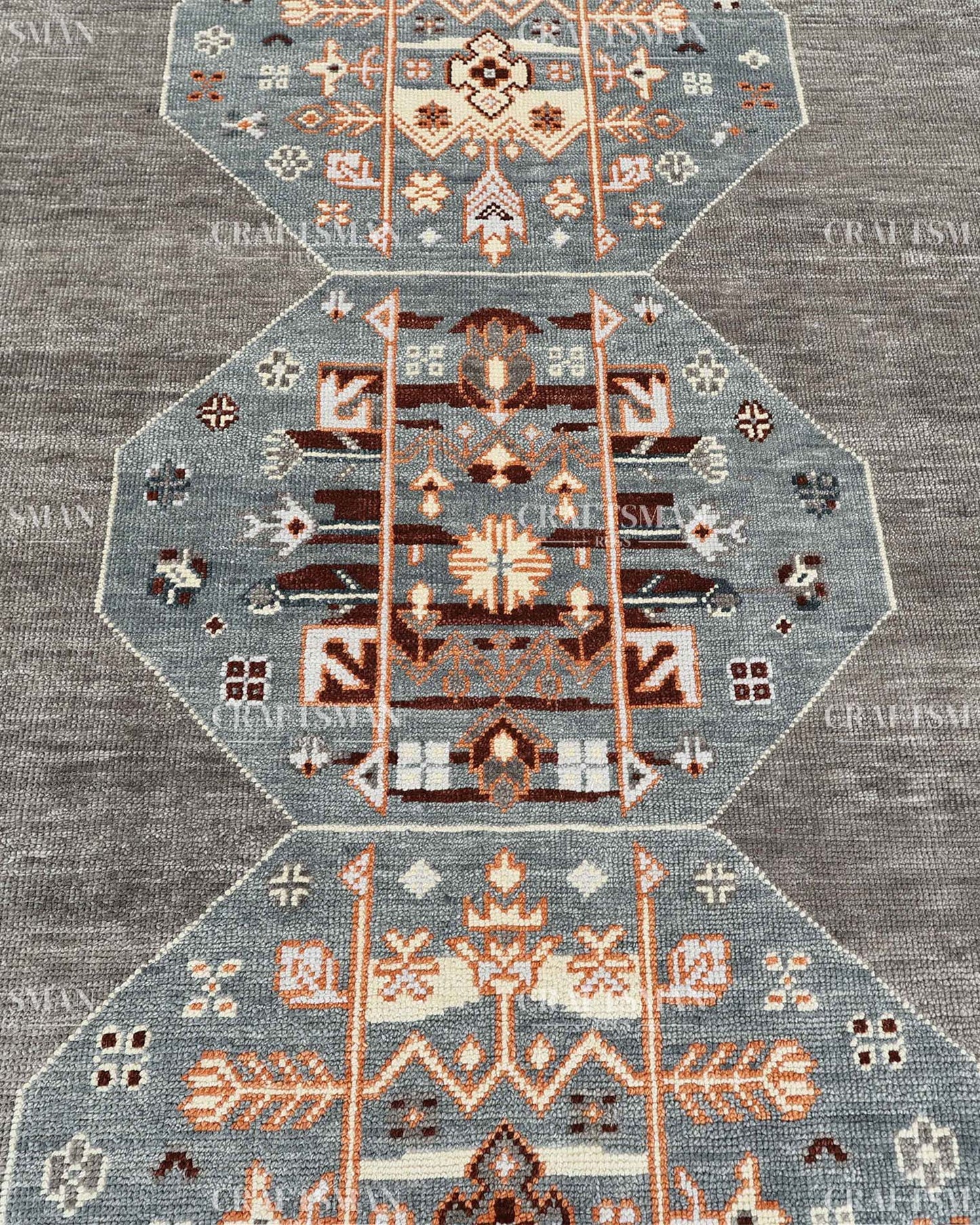 Veyra Wool Hand-Knotted Oushak-Inspired Rug