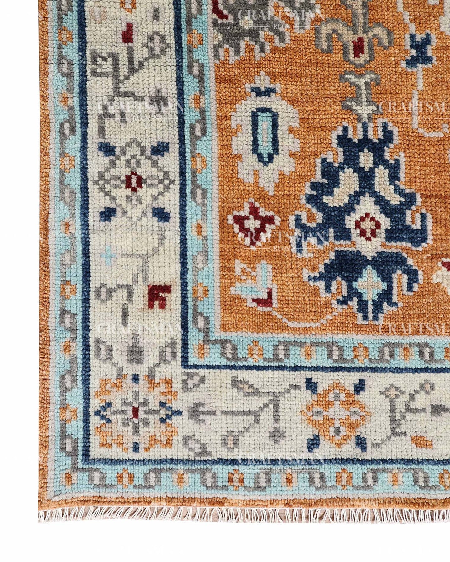 Opalia Wool Hand-Knotted Oushak-Inspired Rug