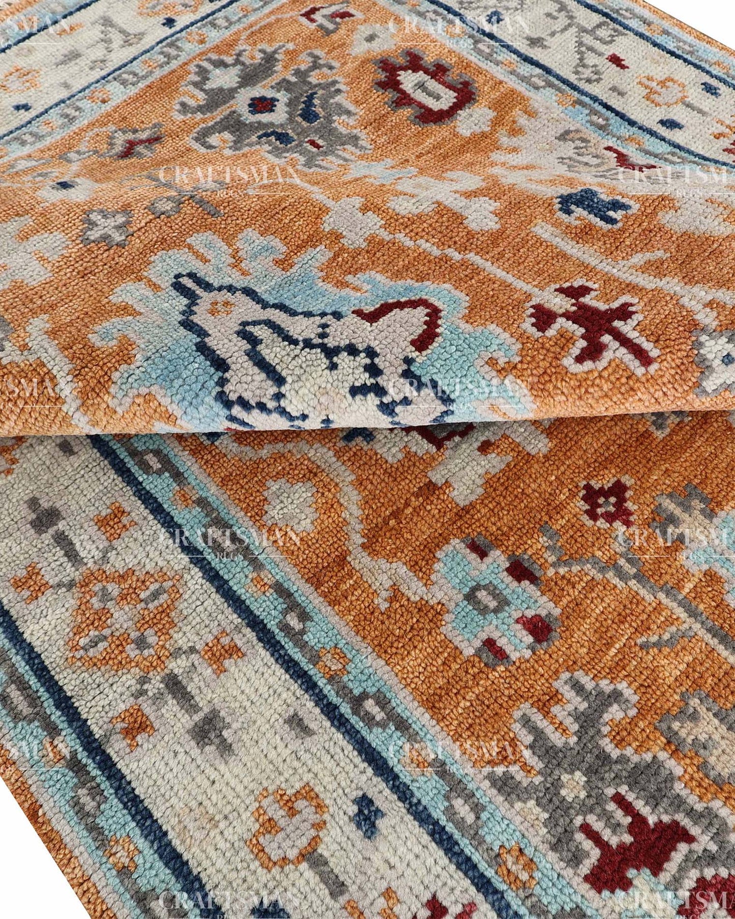 Opalia Wool Hand-Knotted Oushak-Inspired Rug