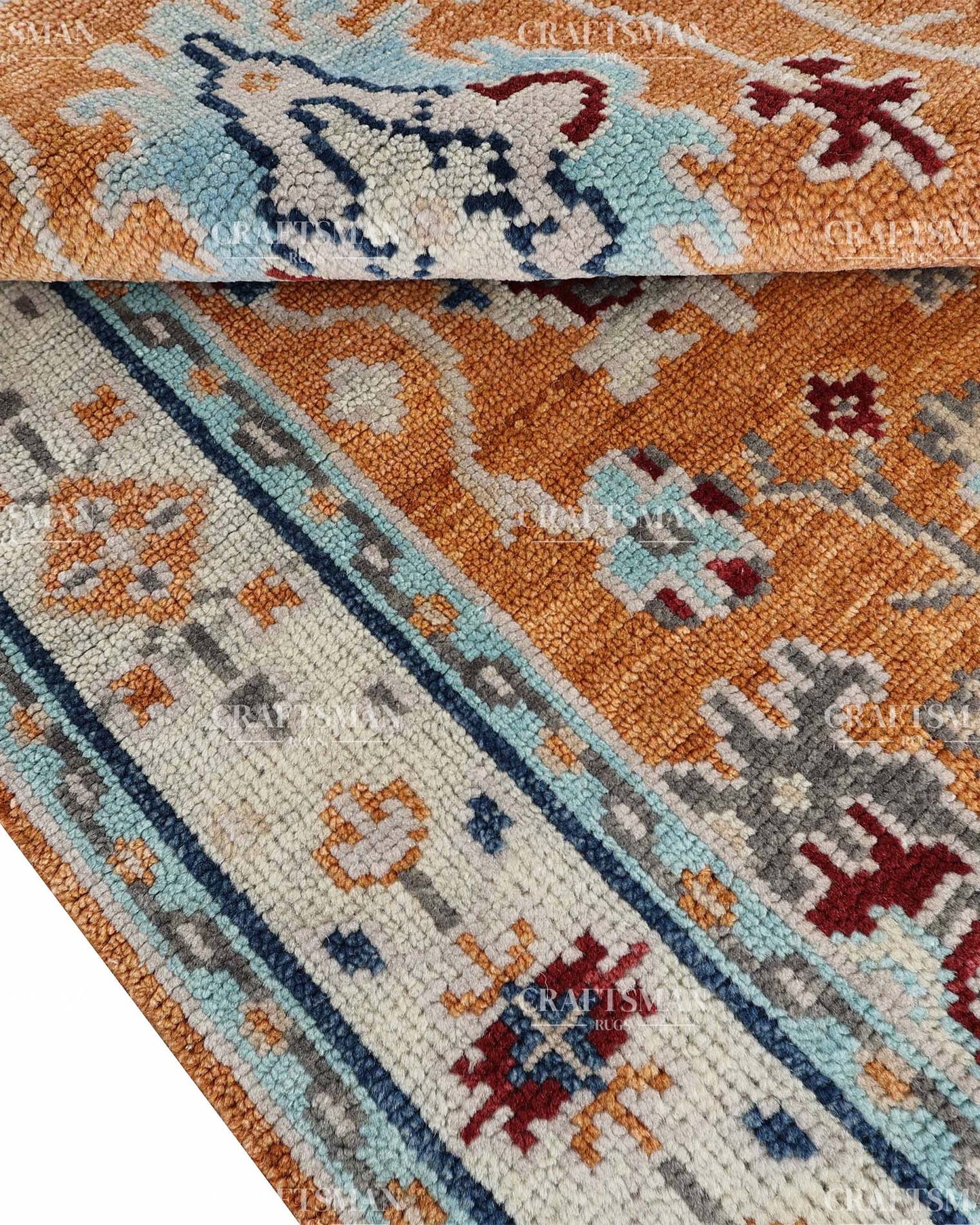 Opalia Wool Hand-Knotted Oushak-Inspired Rug
