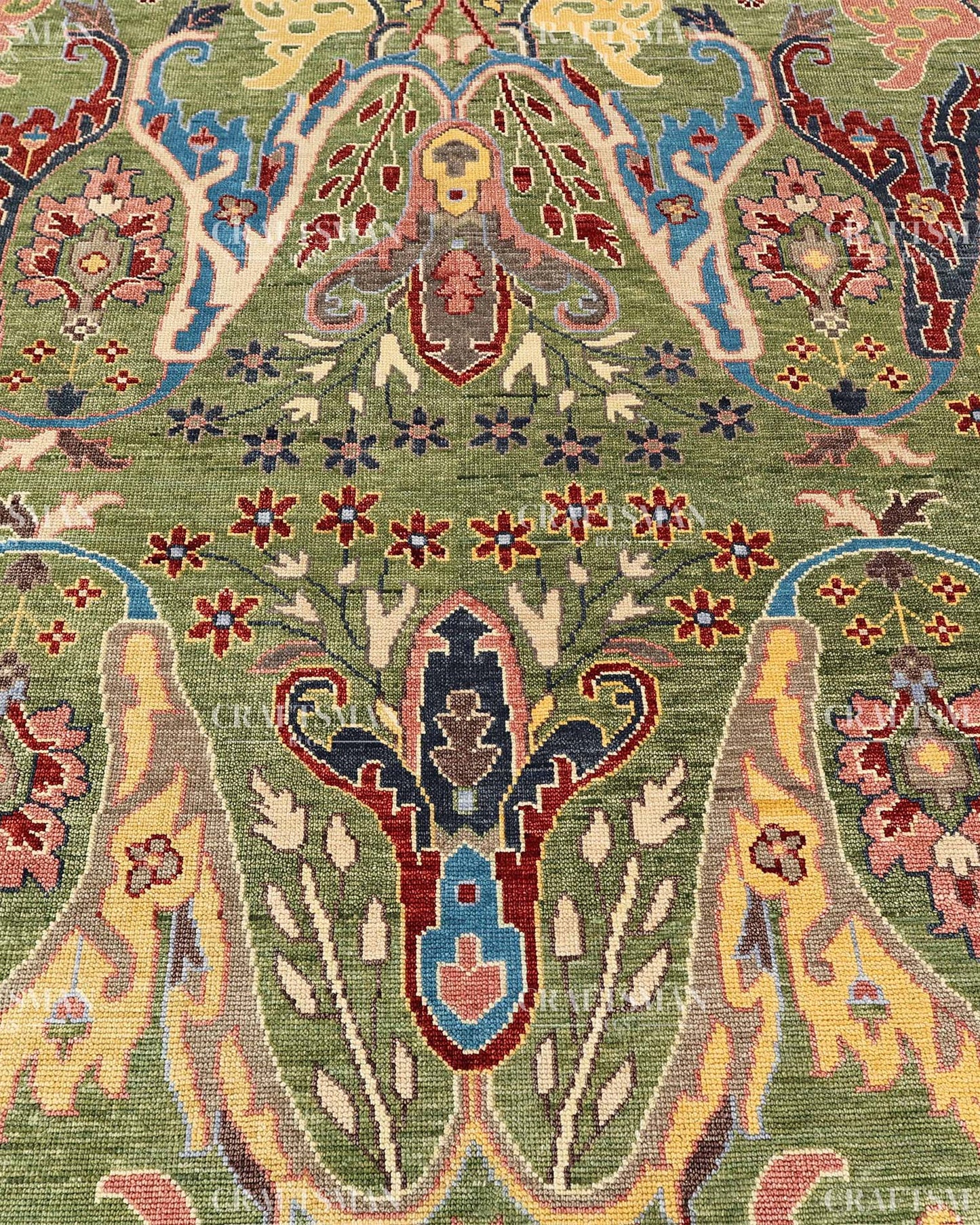 Carmina Wool Hand-Knotted Oushak-Inspired Rug