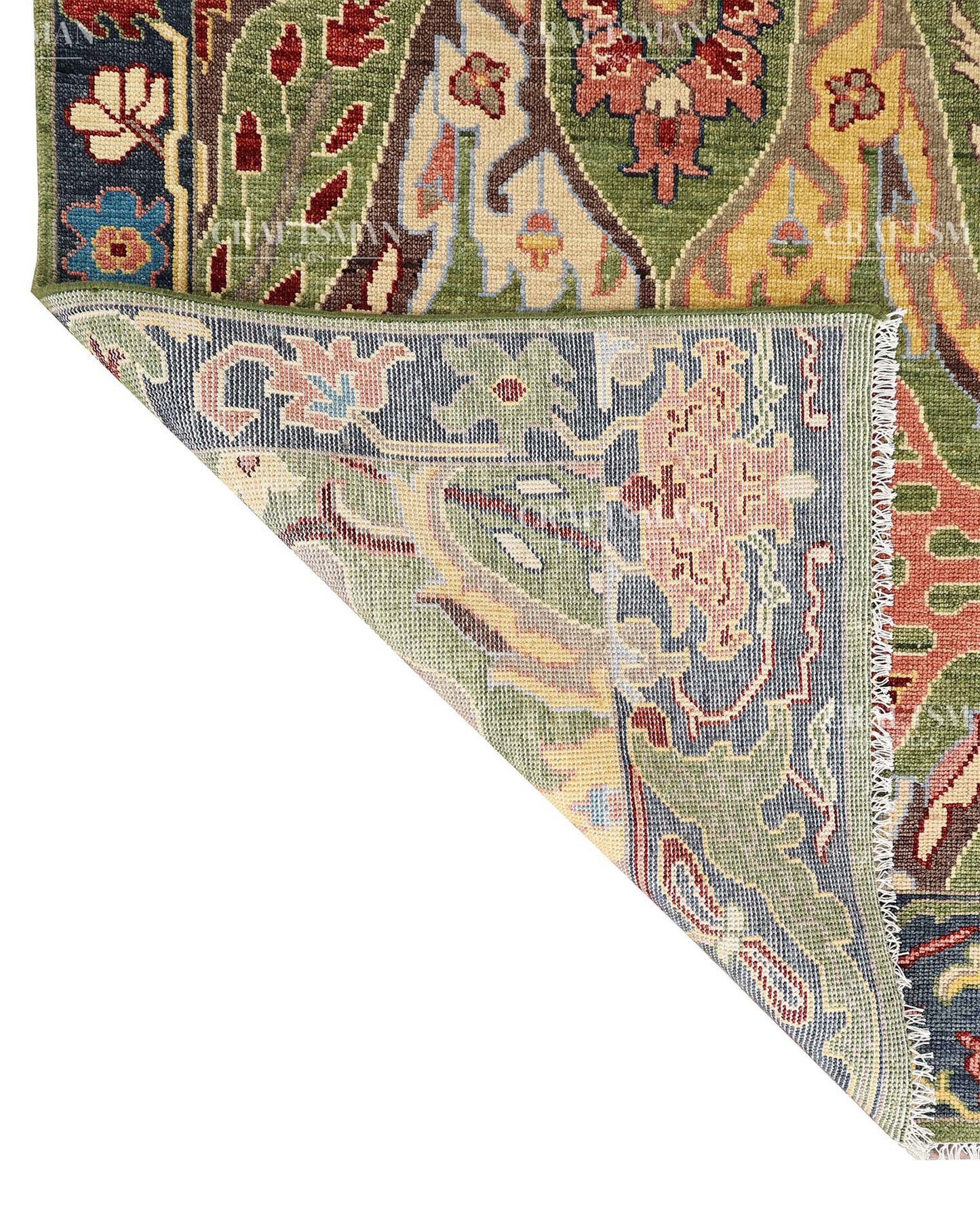 Carmina Wool Hand-Knotted Oushak-Inspired Rug
