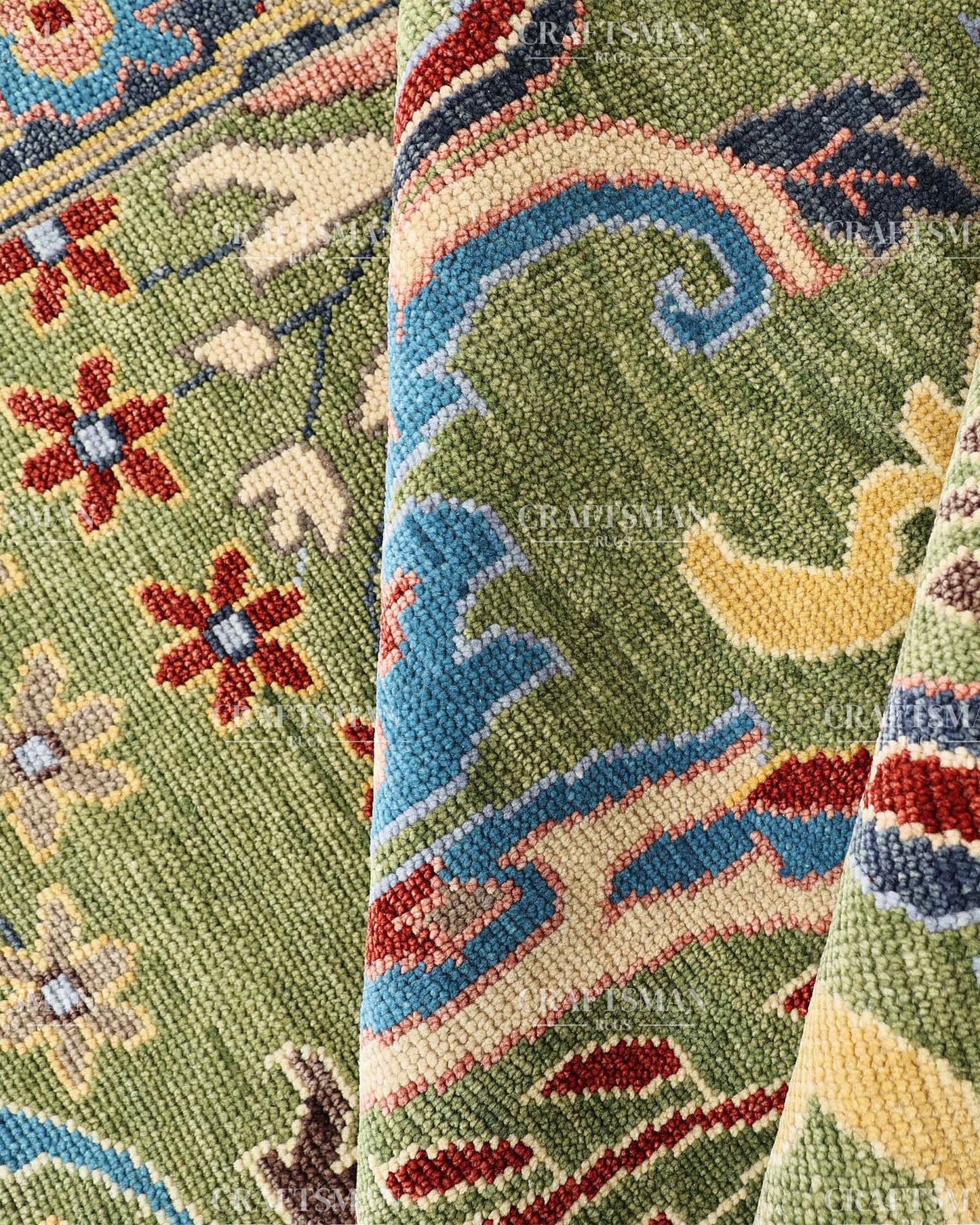 Carmina Wool Hand-Knotted Oushak-Inspired Rug