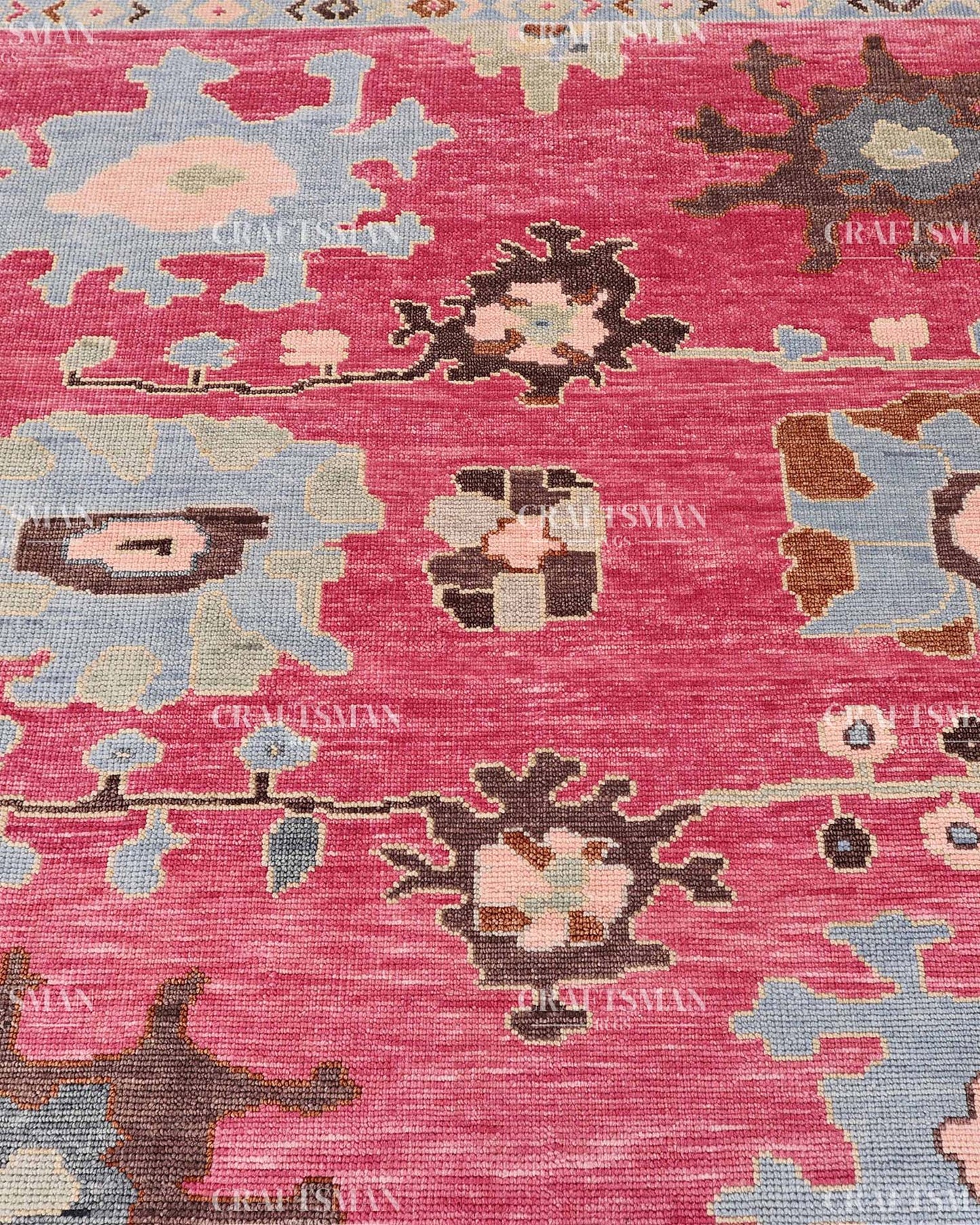 Zeyra Wool Hand-Knotted Oushak-Inspired Rug