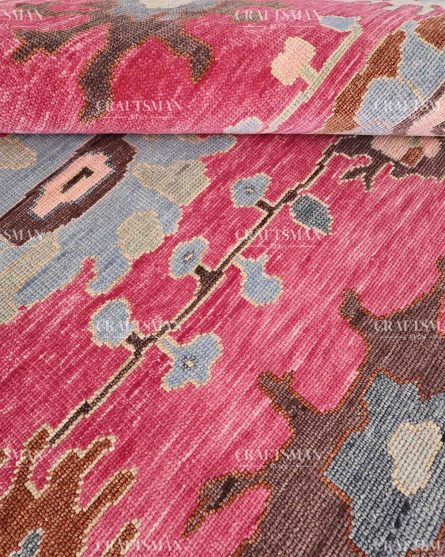 Zeyra Wool Hand-Knotted Oushak-Inspired Rug