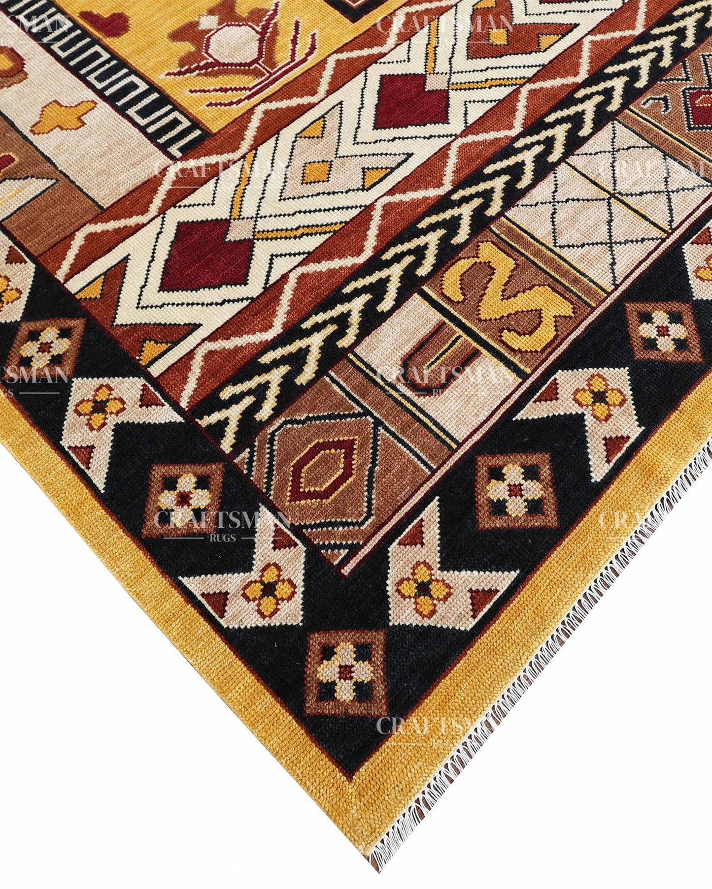 Kalyra Wool Hand-Knotted Oushak-Inspired Rug