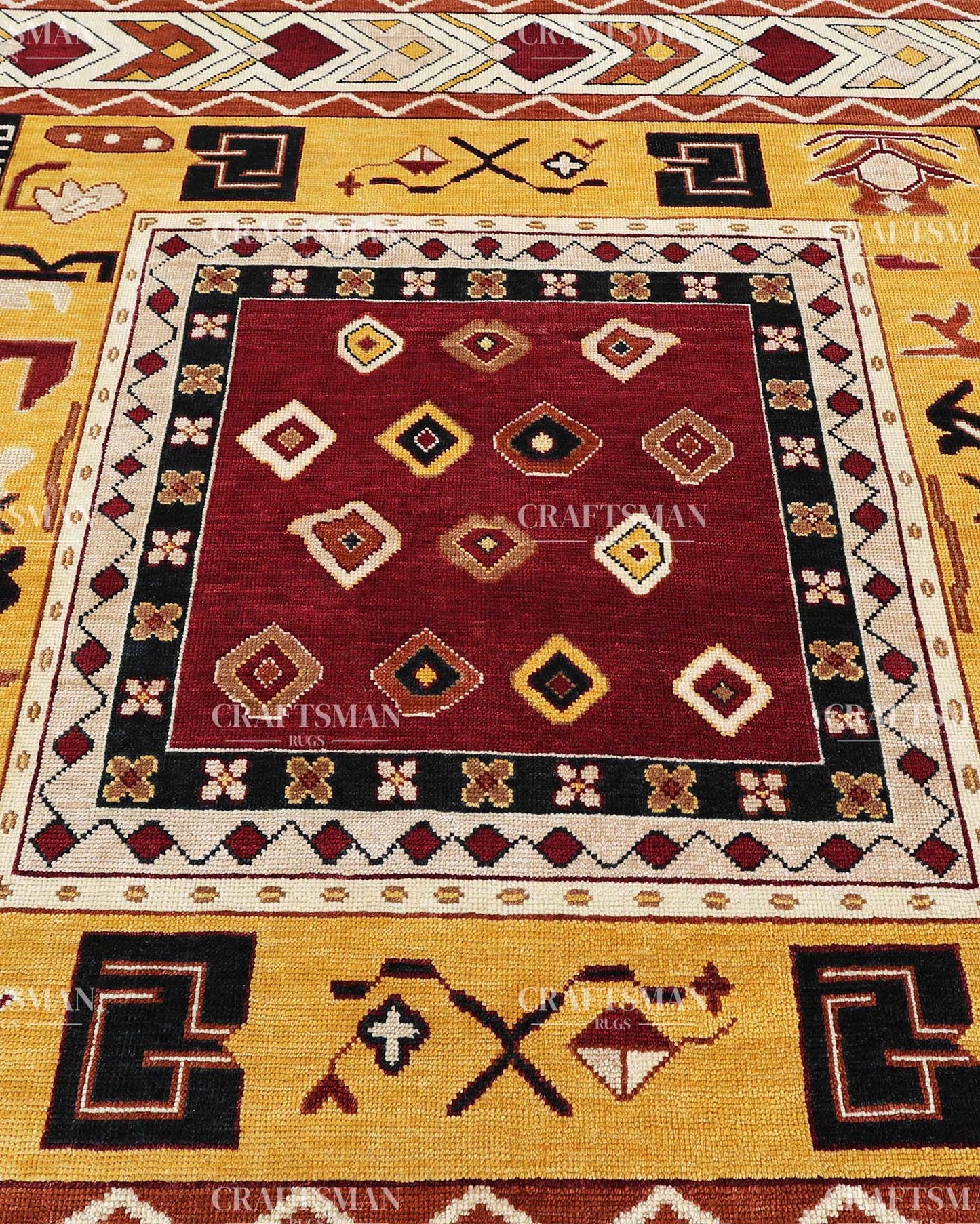 Kalyra Wool Hand-Knotted Oushak-Inspired Rug