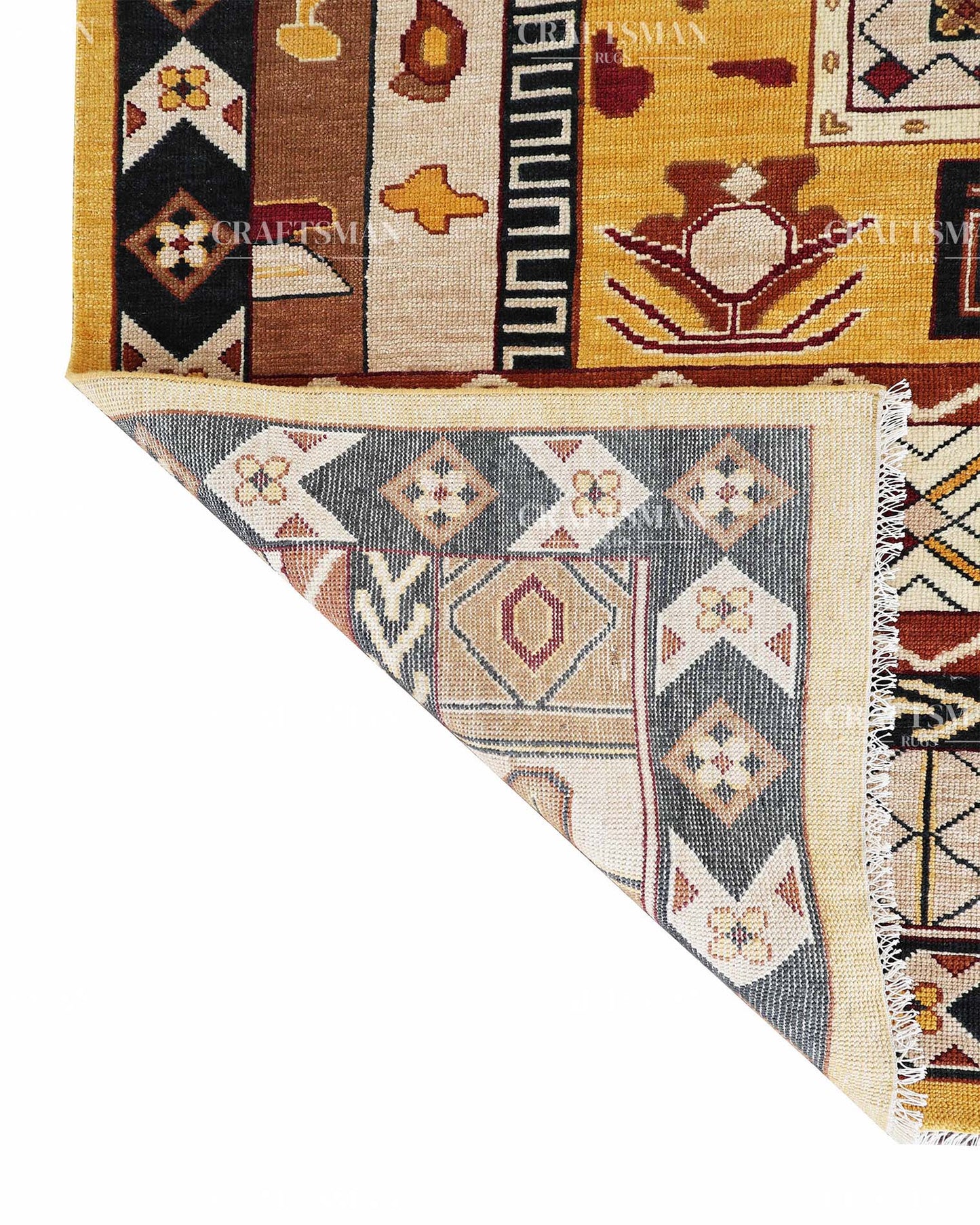 Kalyra Wool Hand-Knotted Oushak-Inspired Rug