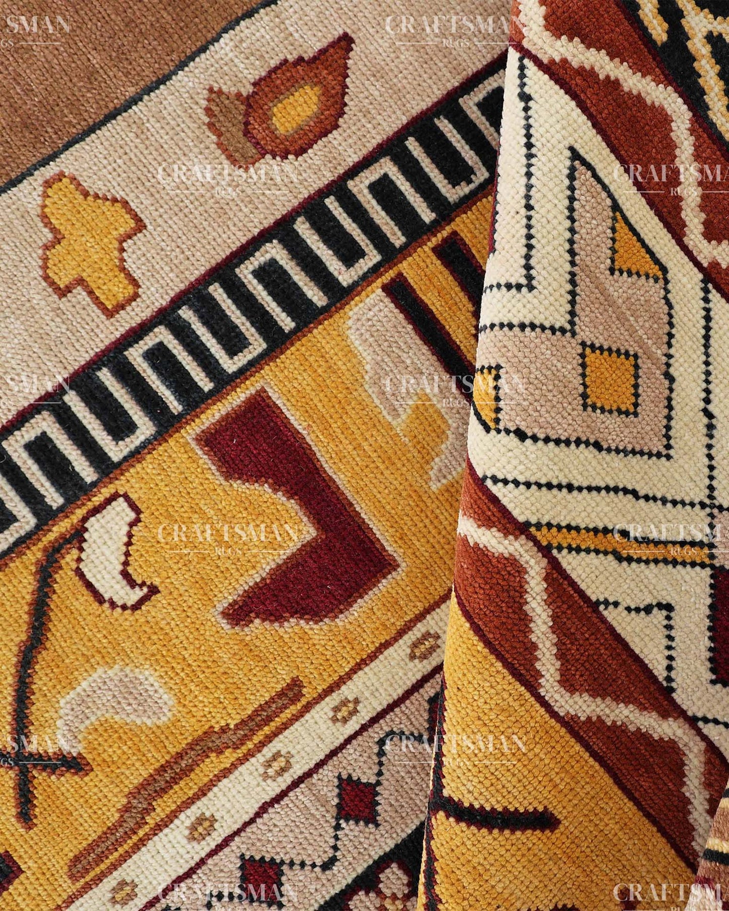 Kalyra Wool Hand-Knotted Oushak-Inspired Rug