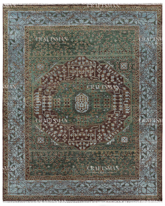 8x10 feet Wool Hand-Knotted Oushak-Inspired Rug | Craftsman Rugs Exclusive