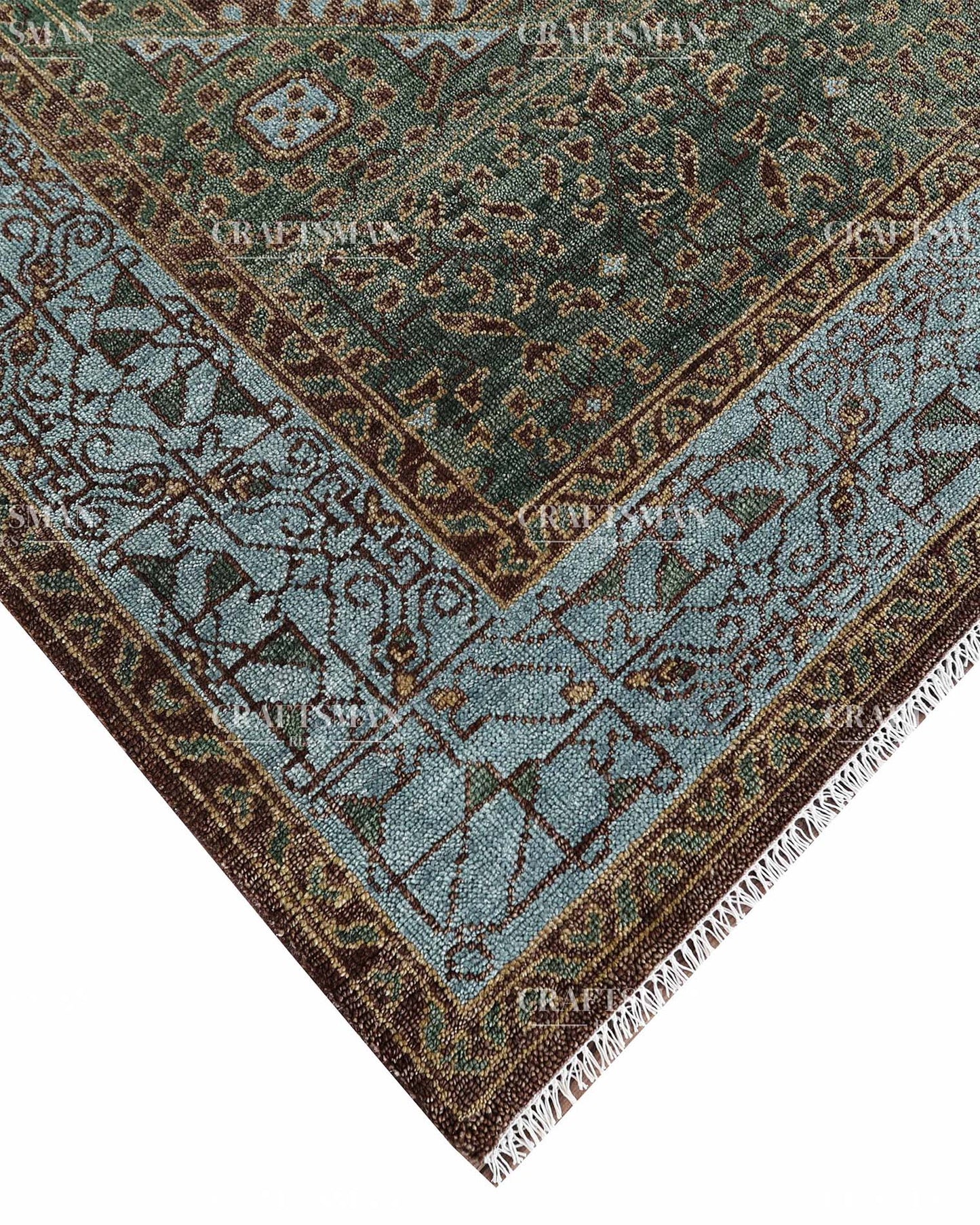Safira Wool Hand-Knotted Oushak-Inspired Rug