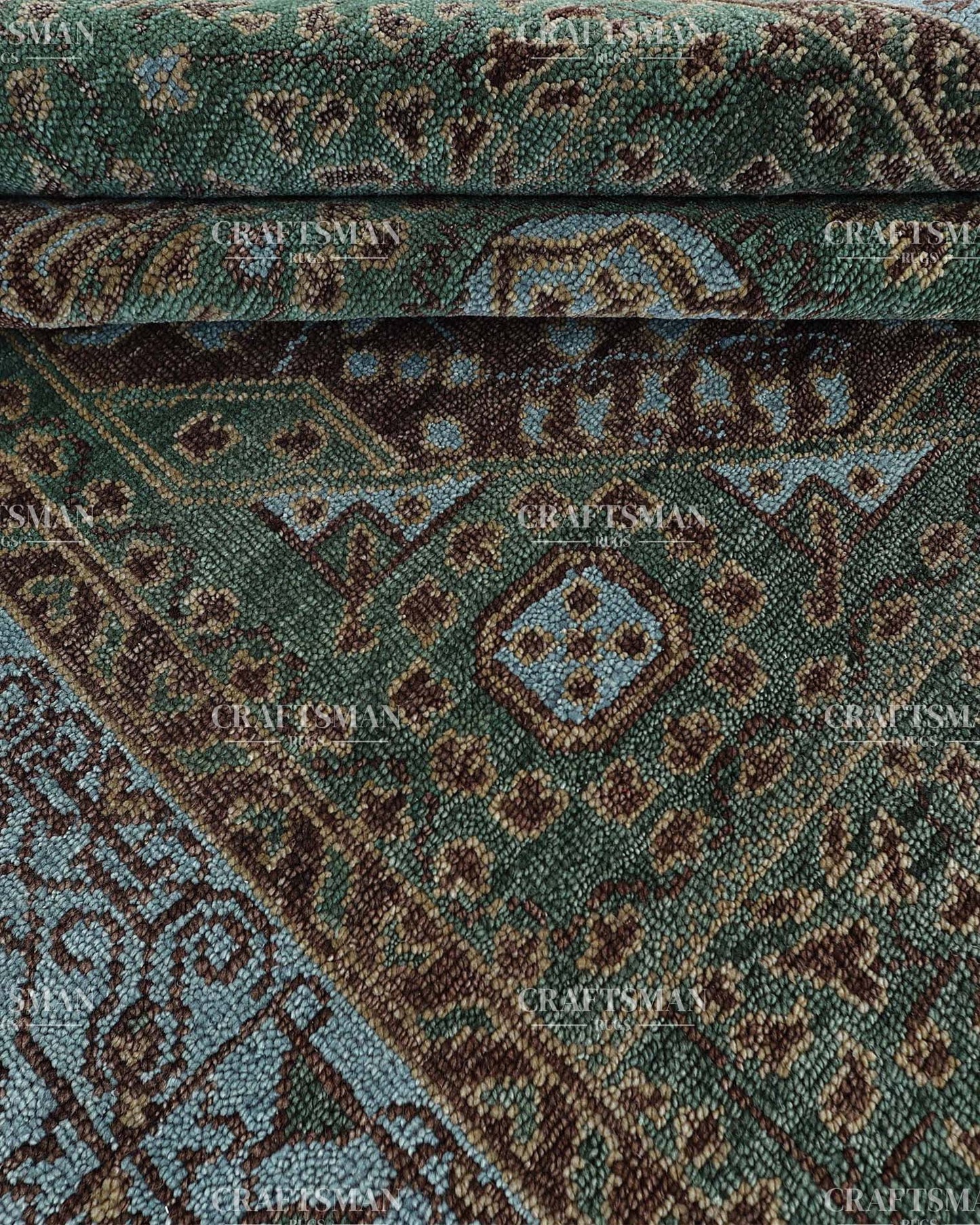 Safira Wool Hand-Knotted Oushak-Inspired Rug