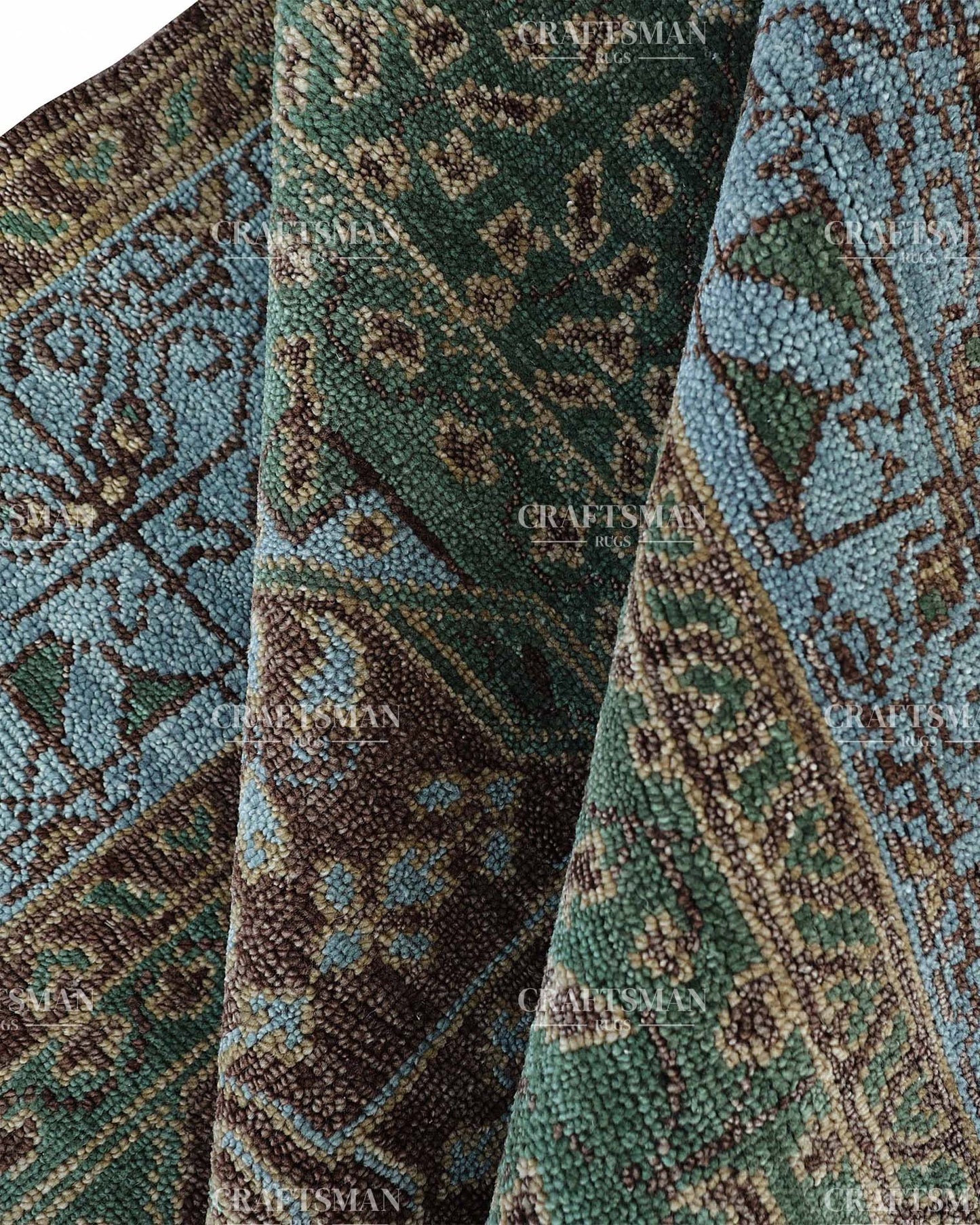 Safira Wool Hand-Knotted Oushak-Inspired Rug