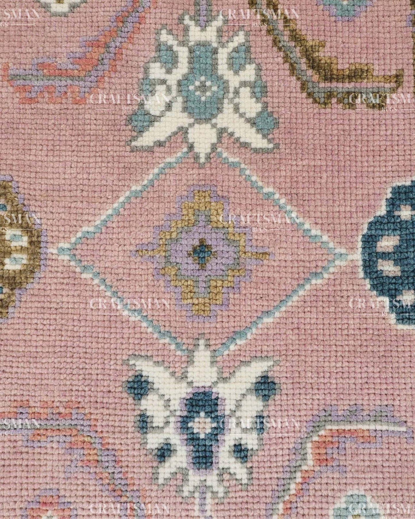 Lyrahn Wool Hand-Knotted Oushak-Inspired Rug