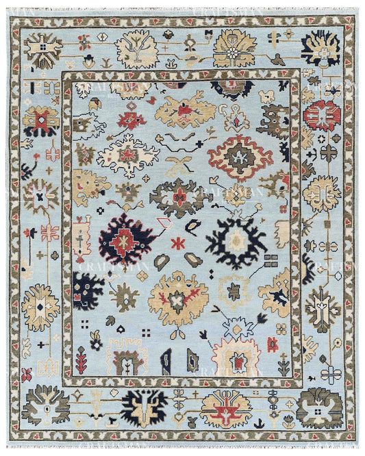 Oraya Wool Hand-Knotted Oushak-Inspired Rug
