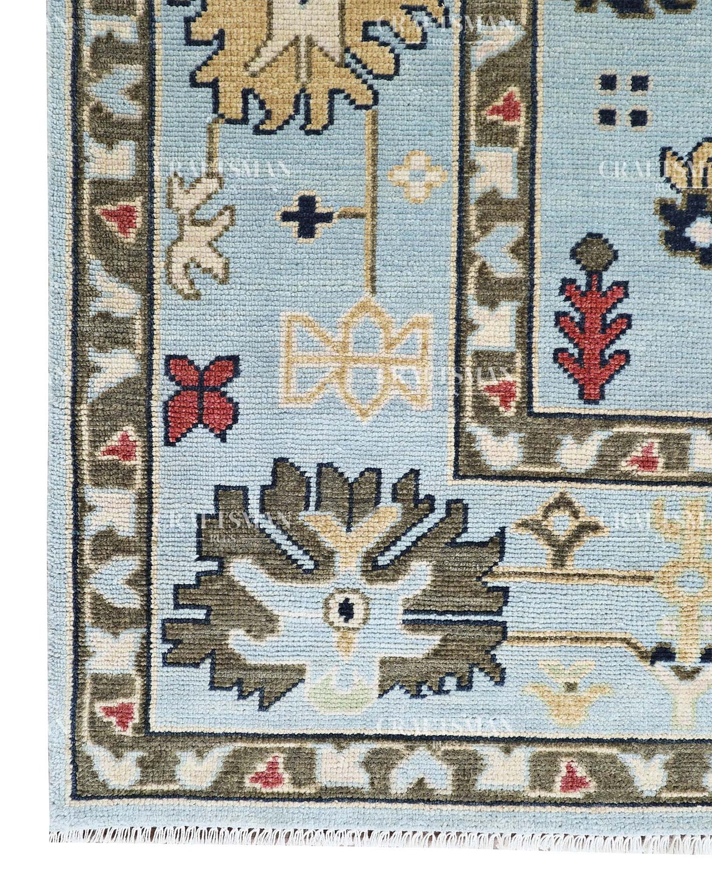 Oraya Wool Hand-Knotted Oushak-Inspired Rug