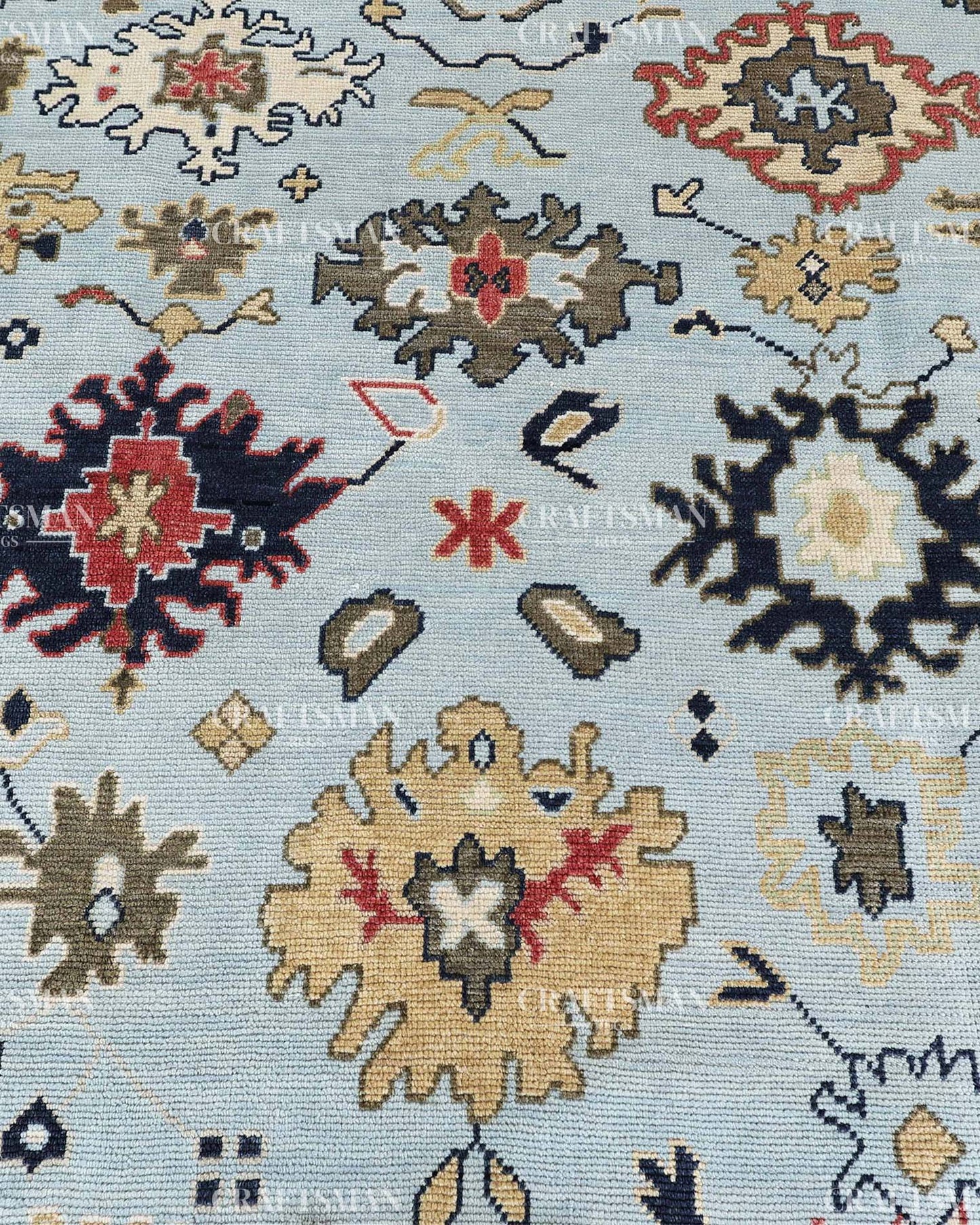 Oraya Wool Hand-Knotted Oushak-Inspired Rug