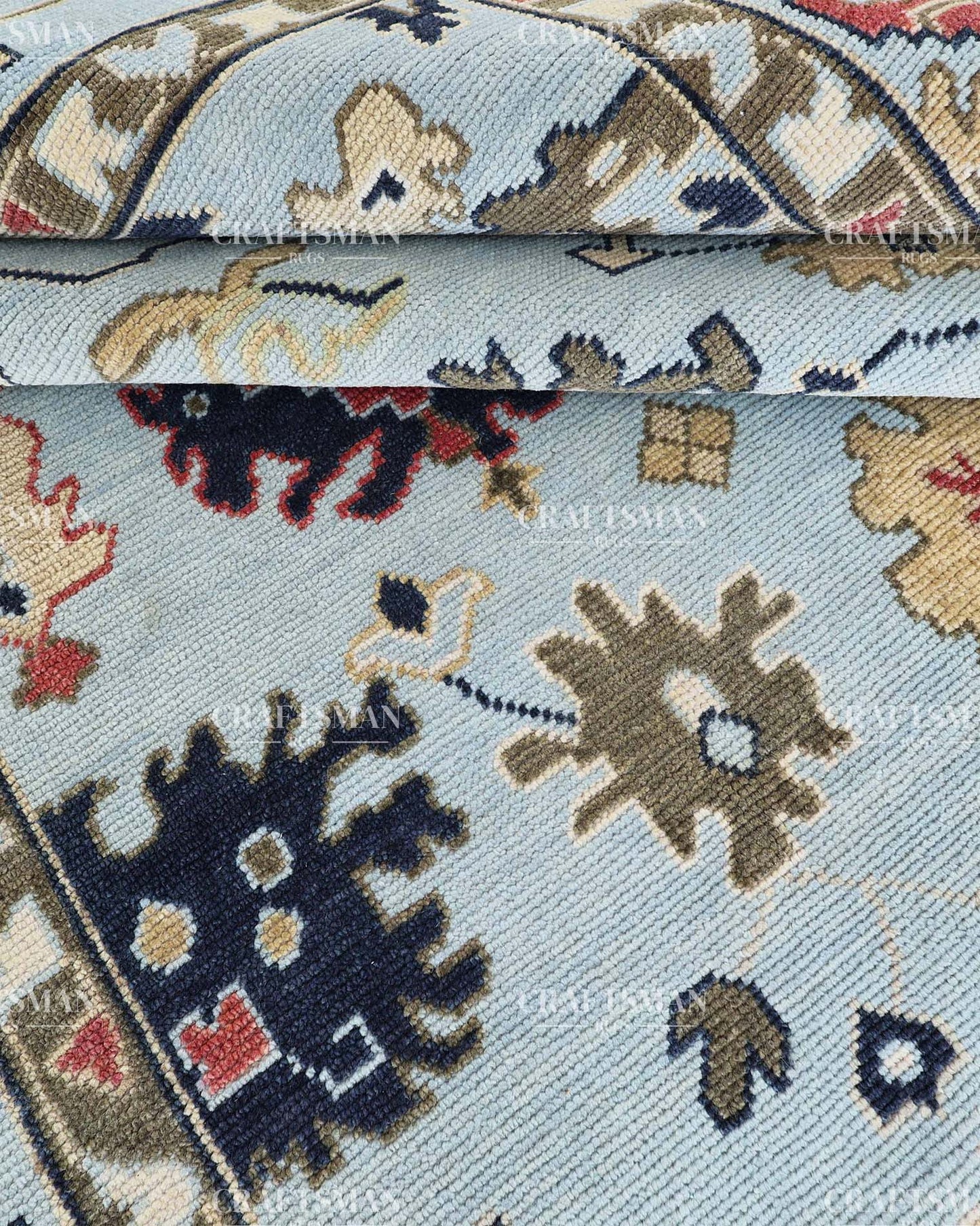 Oraya Wool Hand-Knotted Oushak-Inspired Rug