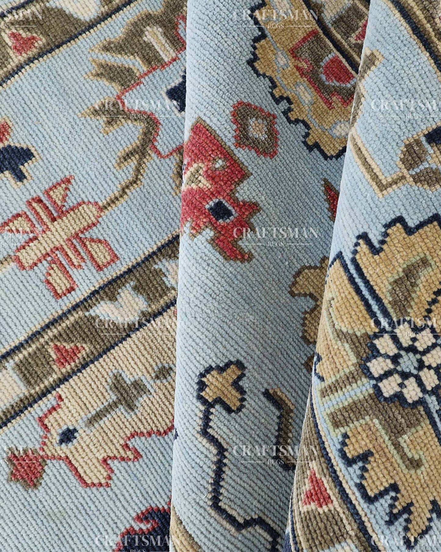 Oraya Wool Hand-Knotted Oushak-Inspired Rug