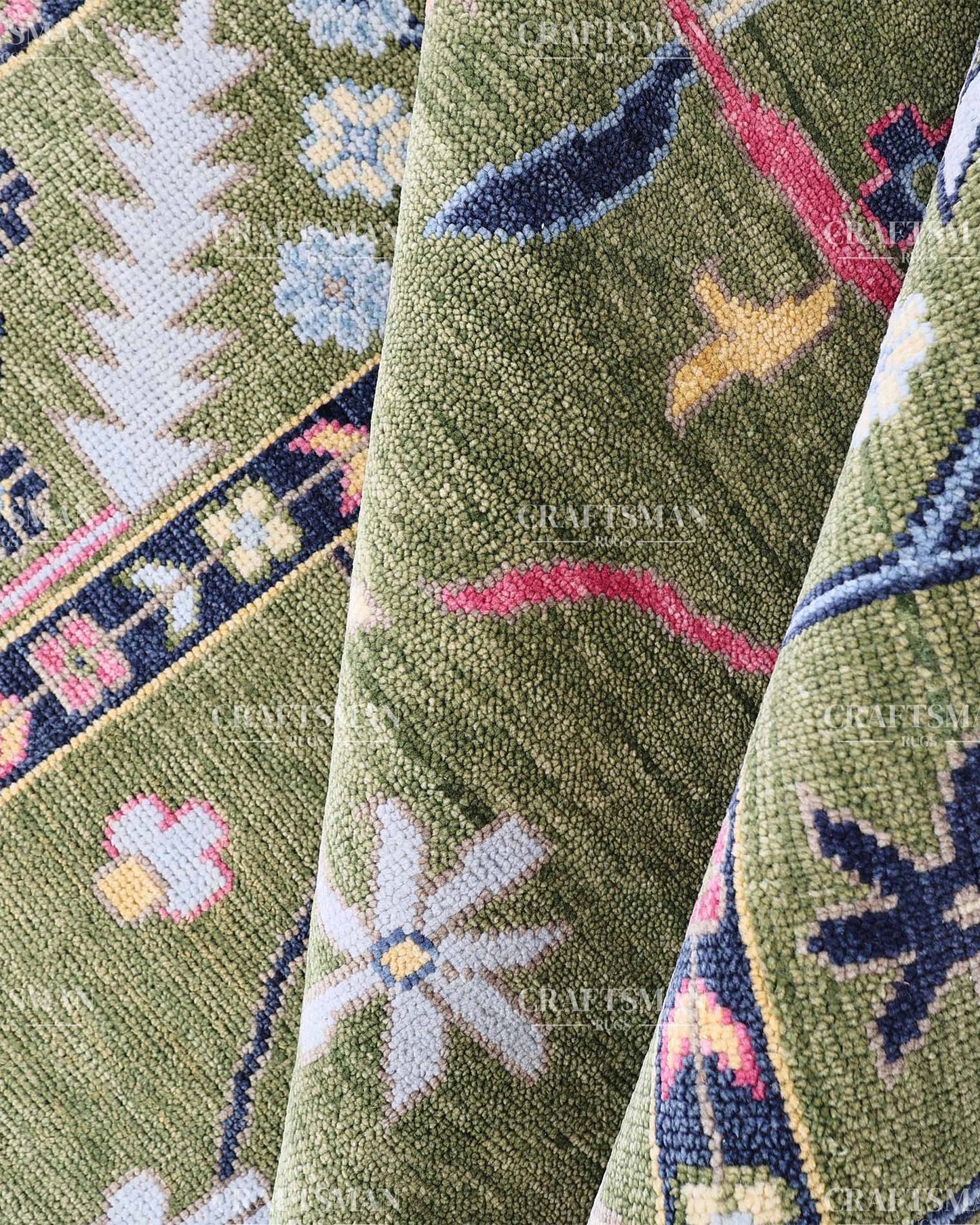 Lioren Wool Hand-Knotted Oushak-Inspired Rug