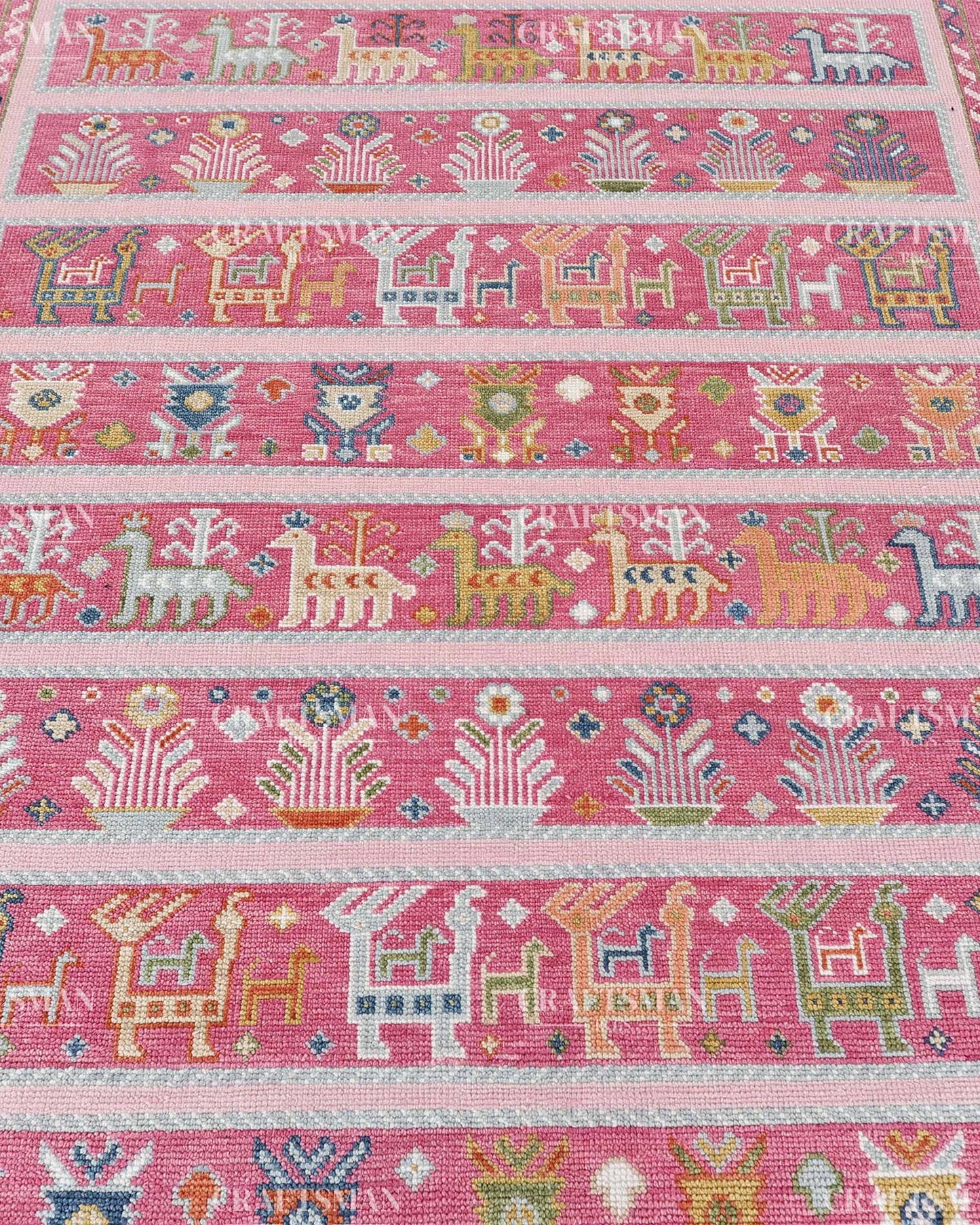 Drevan Wool Hand-Knotted Oushak-Inspired Rug