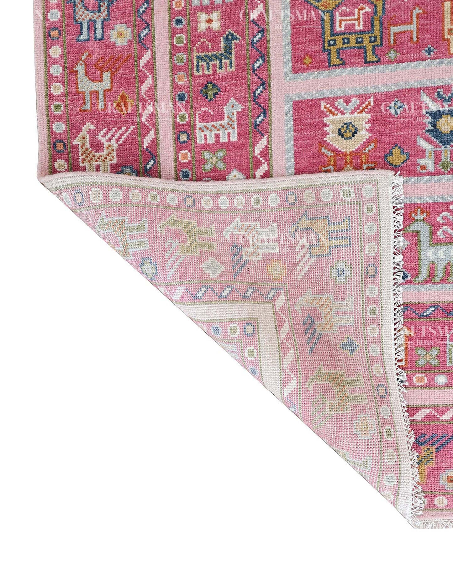 Drevan Wool Hand-Knotted Oushak-Inspired Rug