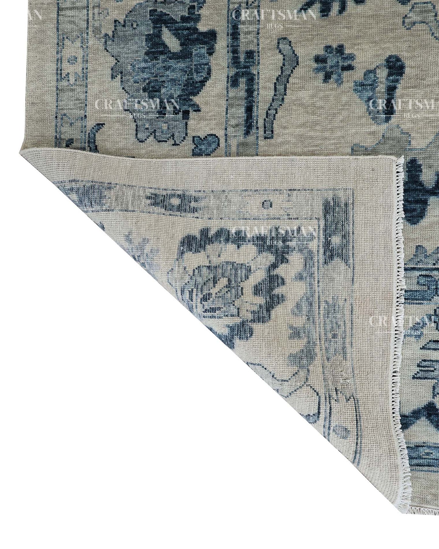 Lyvhera Wool Hand-Knotted Oushak-Inspired Rug