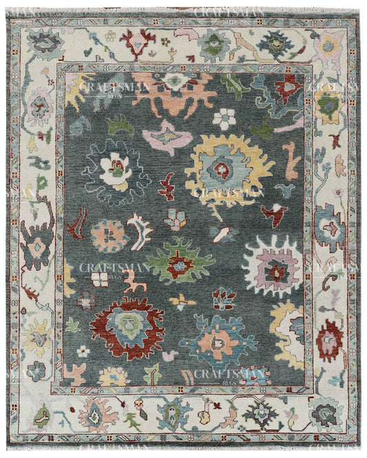 Sorvian Wool Hand-Knotted Oushak-Inspired Rug